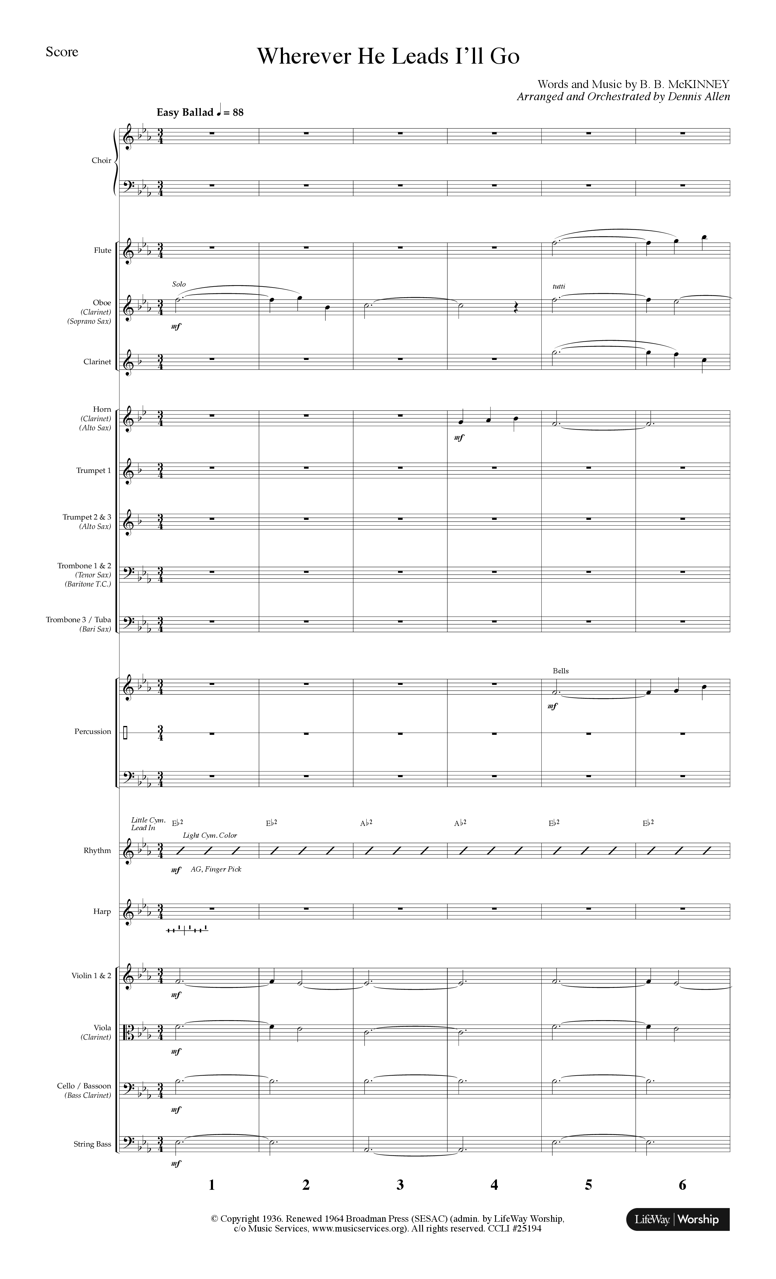 Blessed Redeemer (7 Song Choral Collection) Song 6 (Orchestration) (Lifeway Choral / Arr. Dennis Allen)