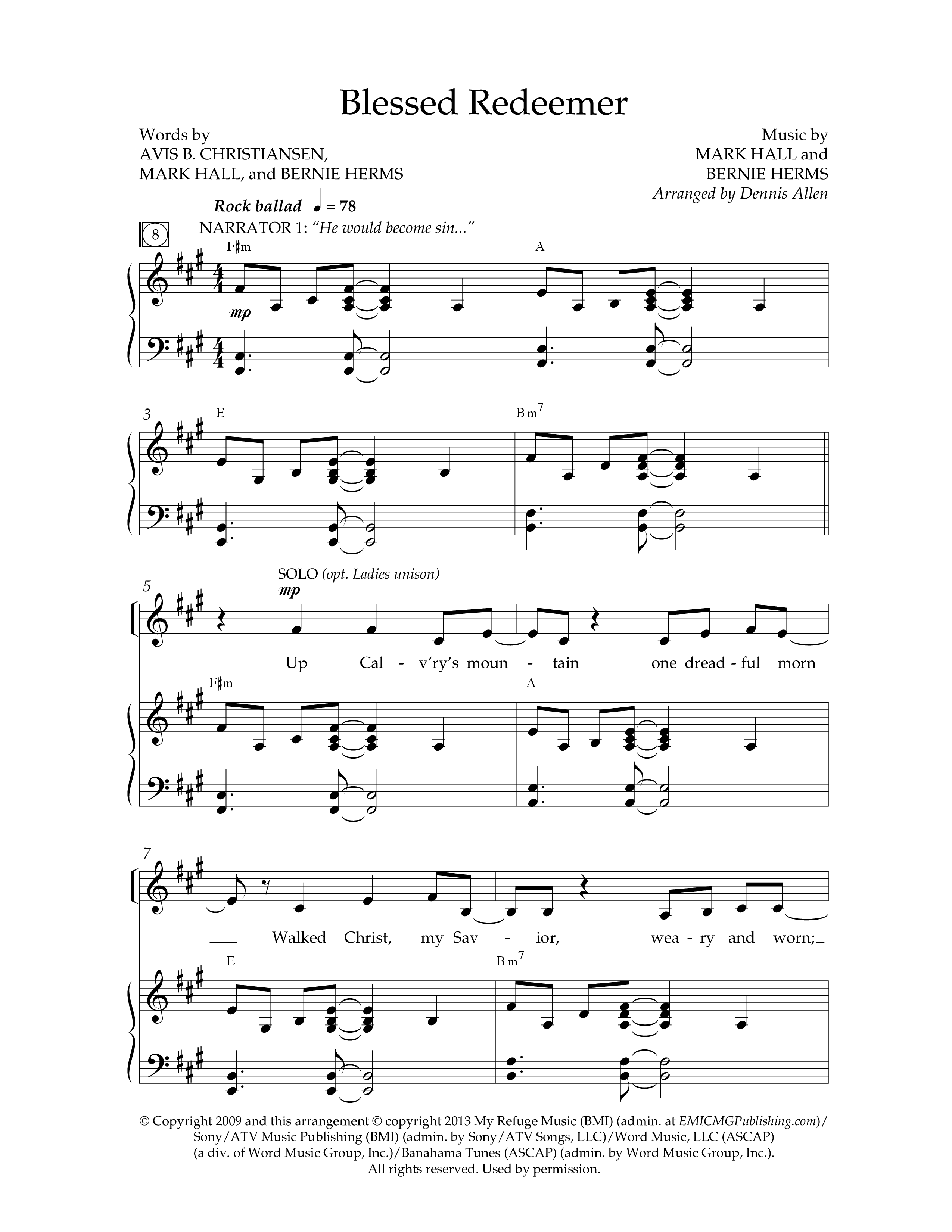 Jesus Messiah (8 Song Choral Collection) Song 3 (Piano SATB) (Lifeway Choral / Arr. Dennis Allen)