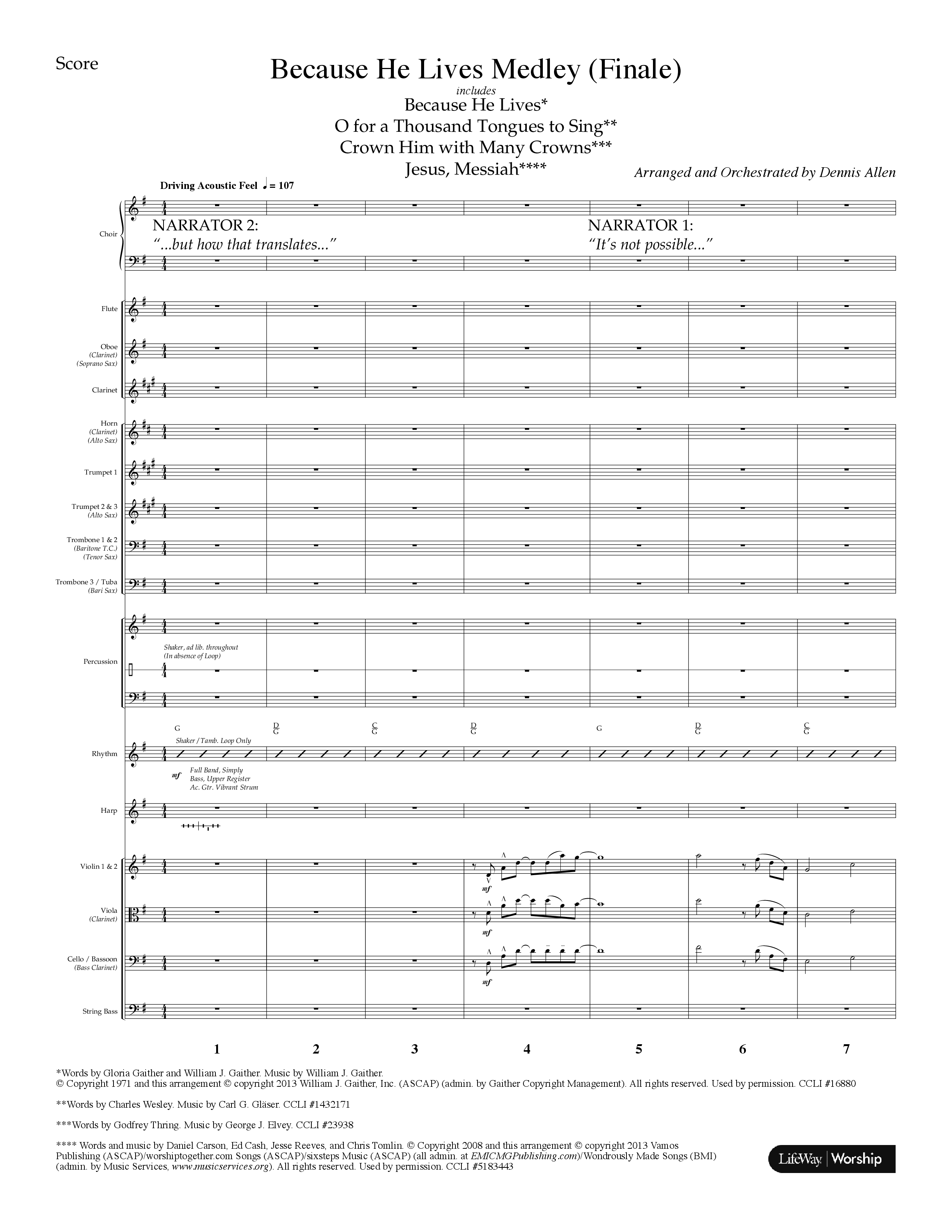 Jesus Messiah (8 Song Choral Collection) Song 8 (Orchestration) (Lifeway Choral / Arr. Dennis Allen)