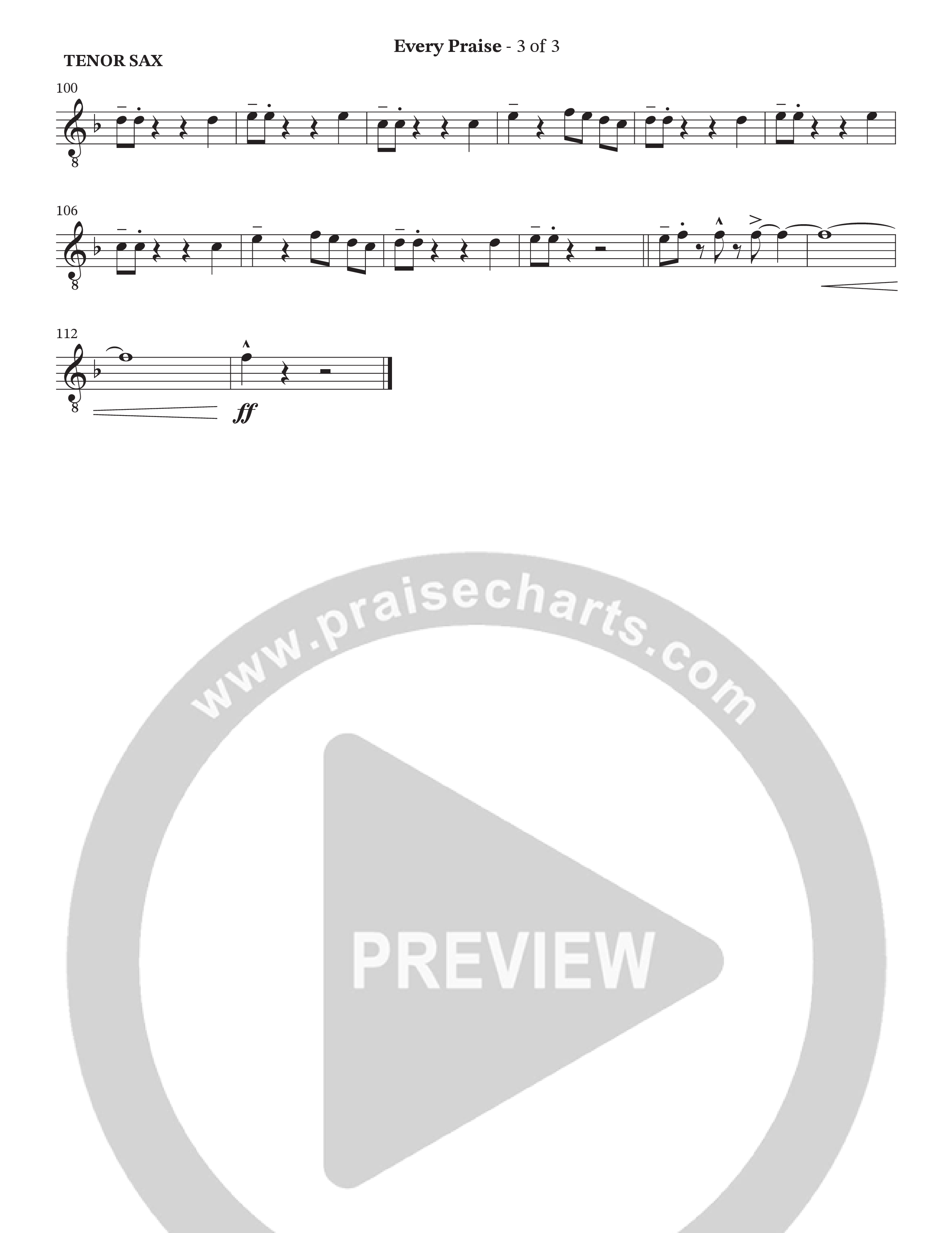 Every Praise Tenor Sax/Baritone T.C. (StowTown Worship / Charles Billingsley / Arr. Matthew Summers / Orch. J. Daniel Smith)