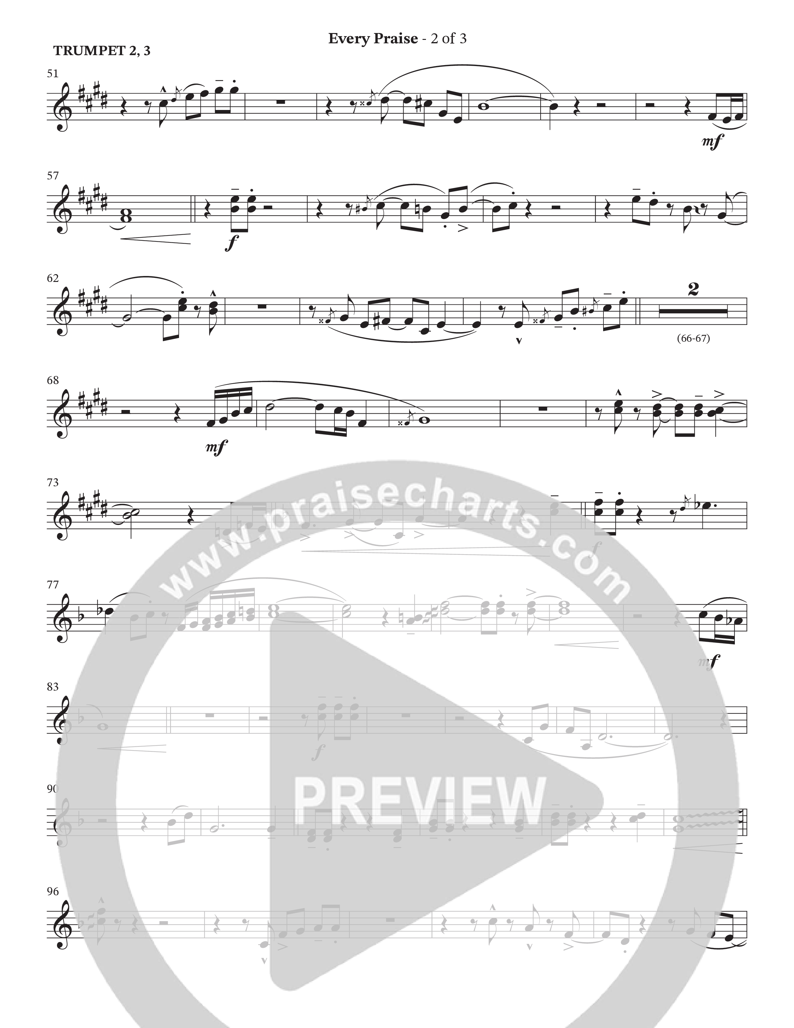Every Praise Trumpet 2/3 (StowTown Worship / Charles Billingsley / Arr. Matthew Summers / Orch. J. Daniel Smith)