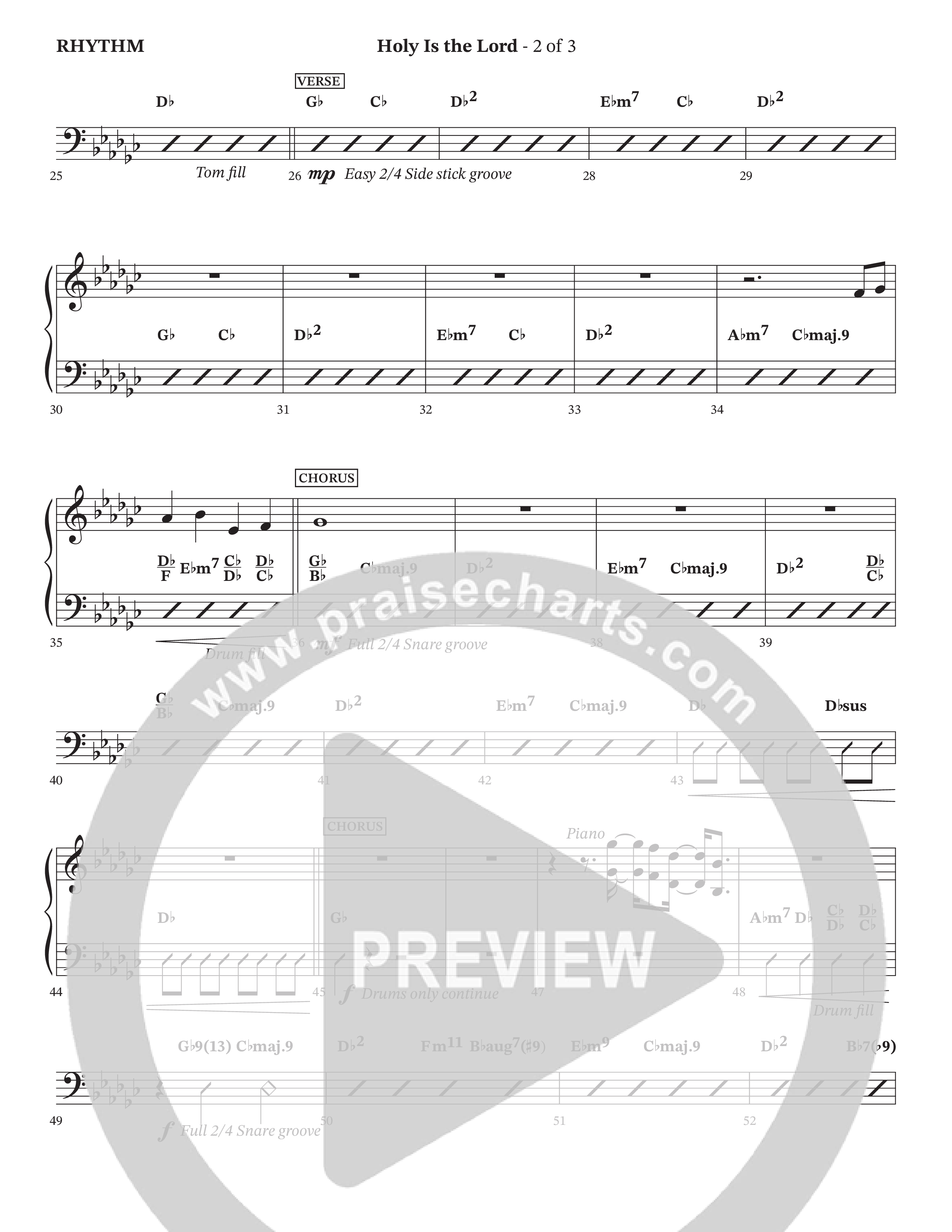 Holy Is The Lord Rhythm Chart (StowTown Worship / Travis Cottrell / Arr. Matthew Summers / Orch. Jim Hammerly)