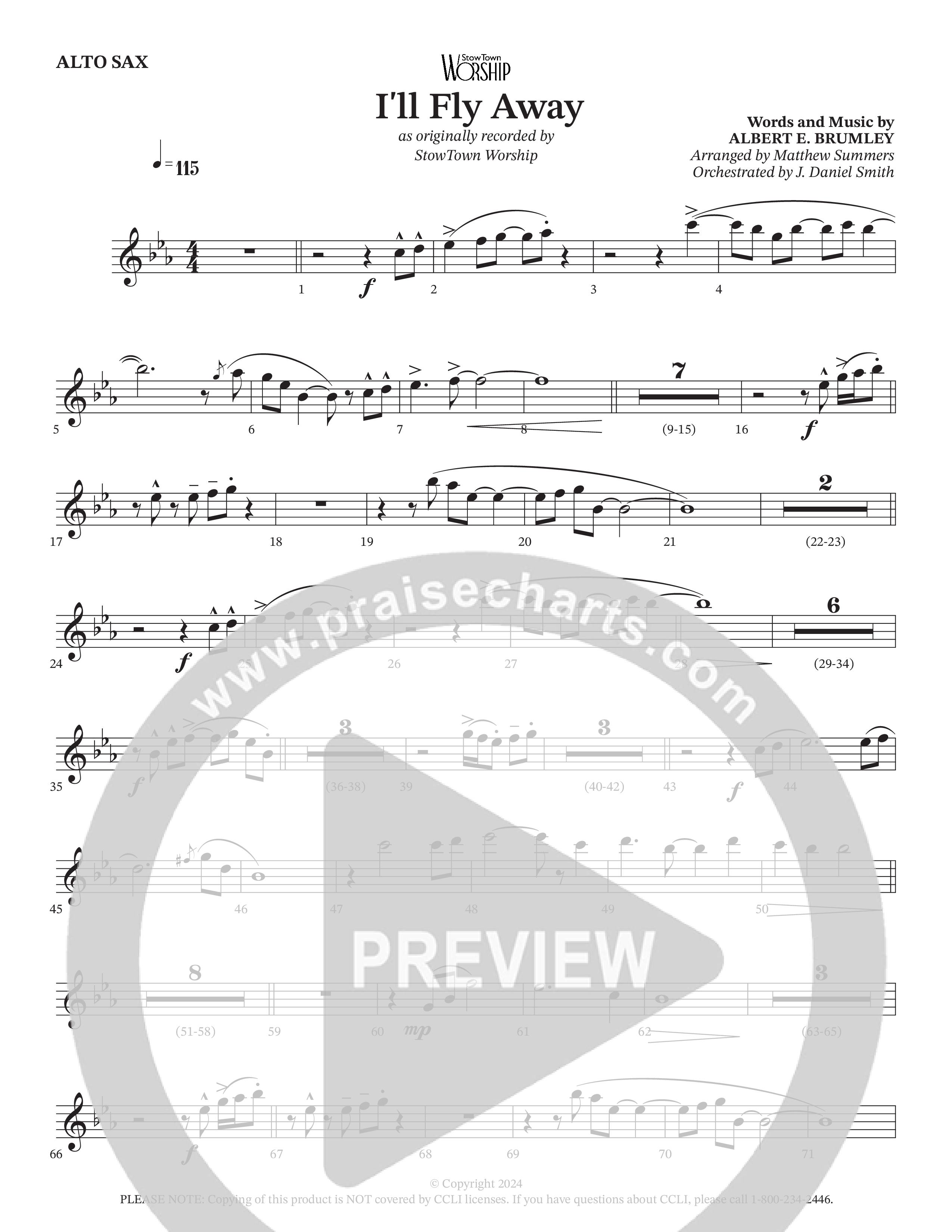 I'll Fly Away Wind Pack (StowTown Worship / Travis Cottrell / Arr. Matthew Summers / Orch. J. Daniel Smith)