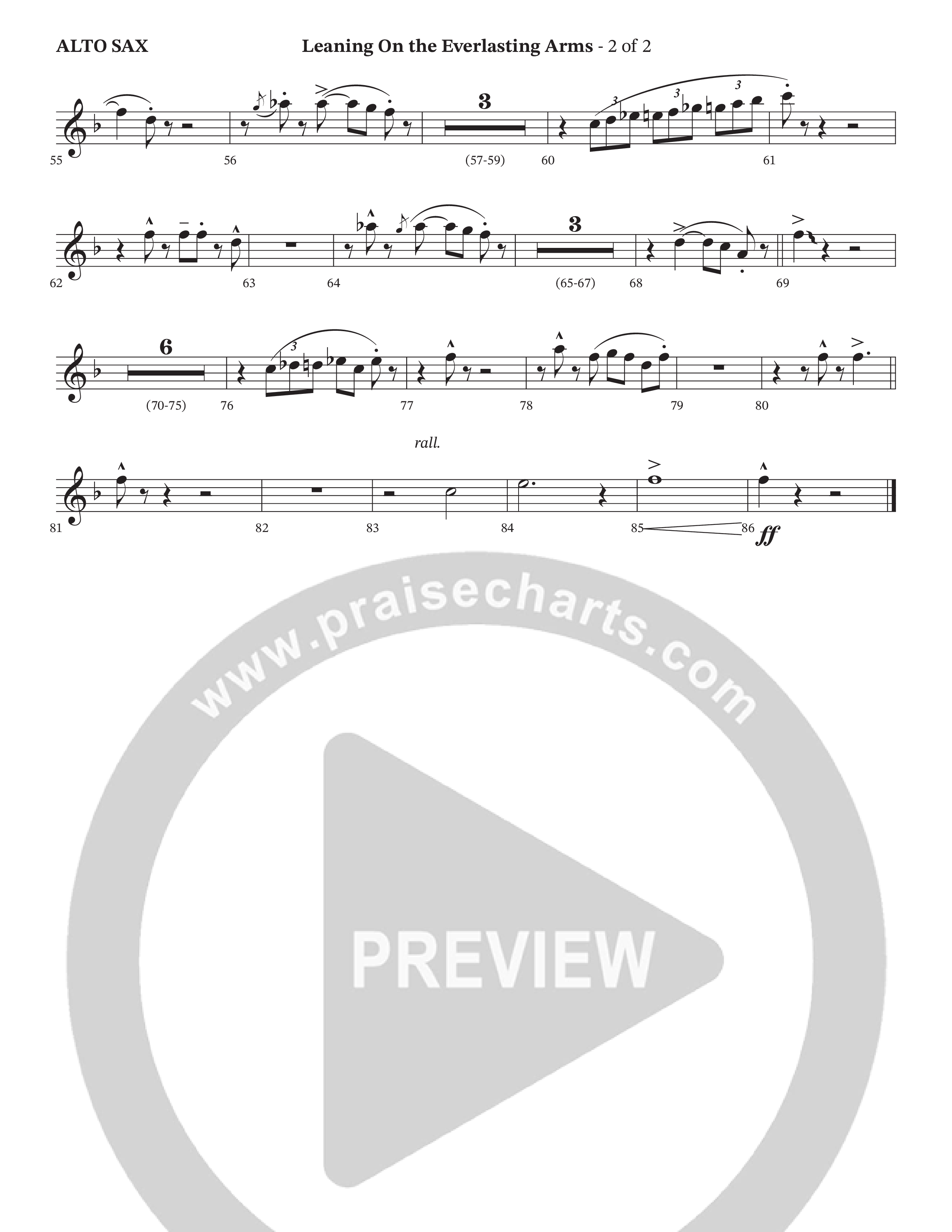 Leaning On The Everlasting Arms Alto Sax (StowTown Worship / Alvin Slaughter / Arr. Matthew Summers / Orch. J. Daniel Smith)