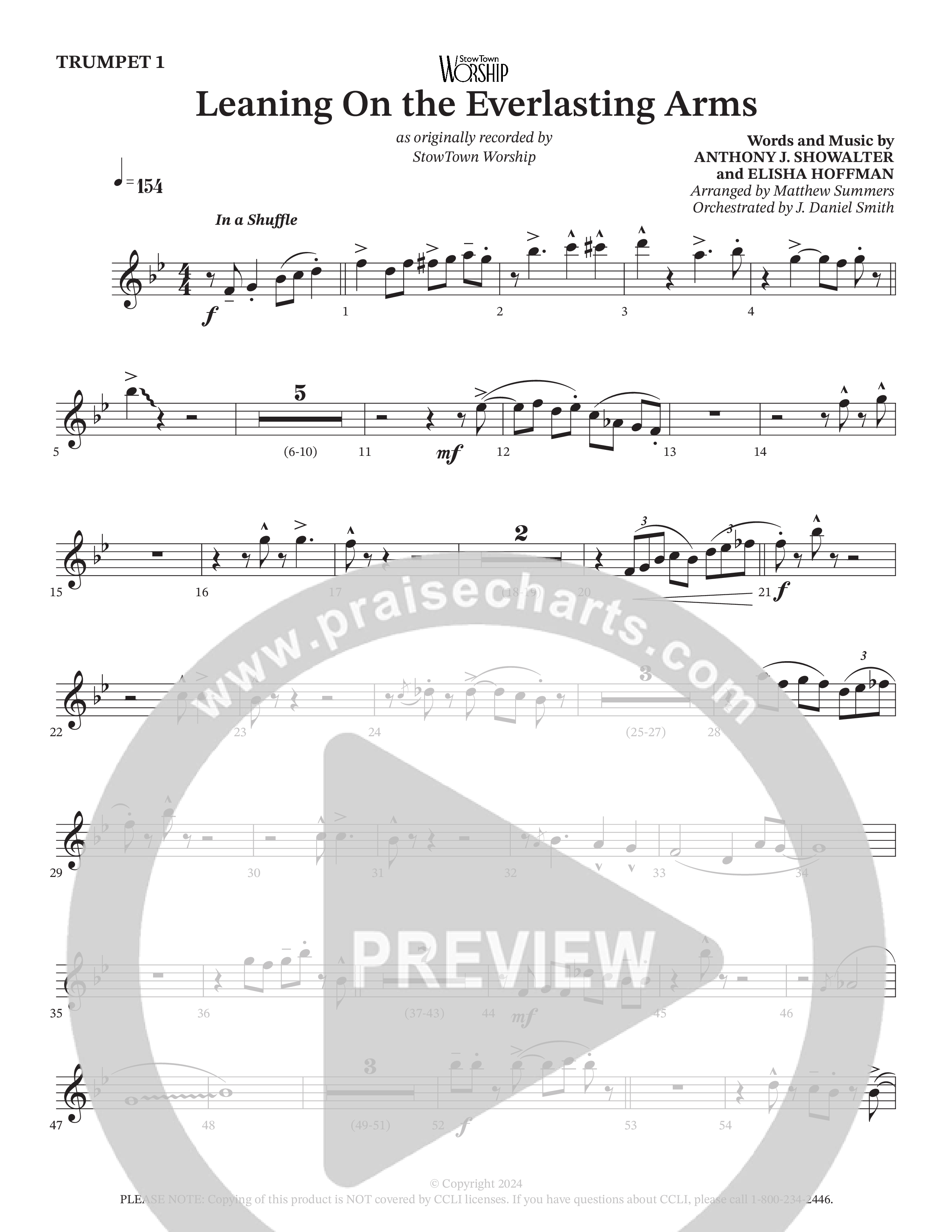 Leaning On The Everlasting Arms Brass Pack (StowTown Worship / Alvin Slaughter / Arr. Matthew Summers / Orch. J. Daniel Smith)