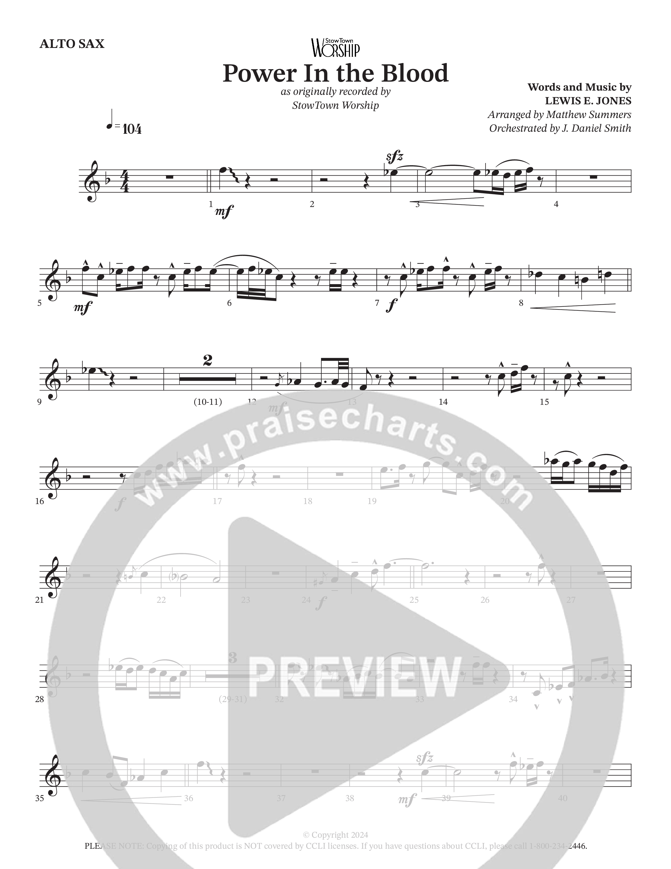 Power In The Blood Wind Pack (StowTown Worship / TaRanda Greene / Arr. Matthew Summers / Orch. J. Daniel Smith)