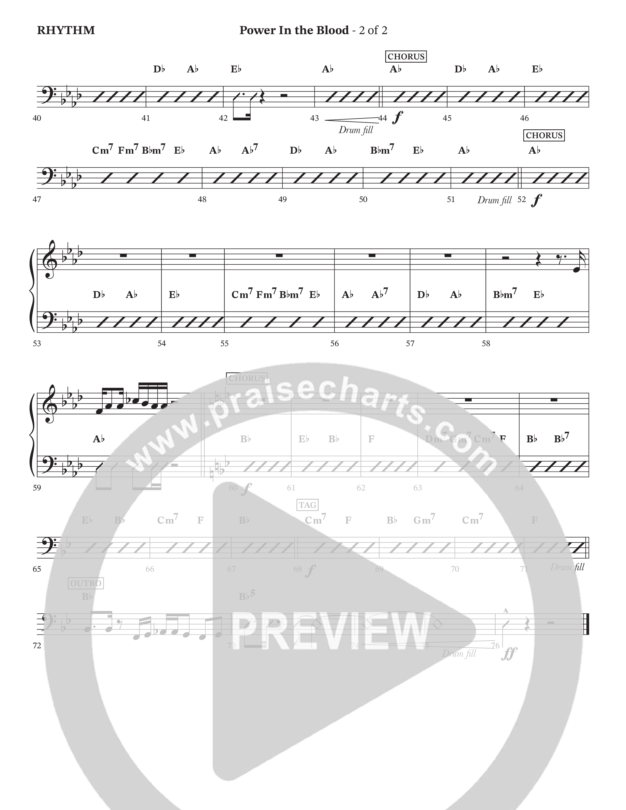 Power In The Blood Rhythm Chart (StowTown Worship / TaRanda Greene / Arr. Matthew Summers / Orch. J. Daniel Smith)