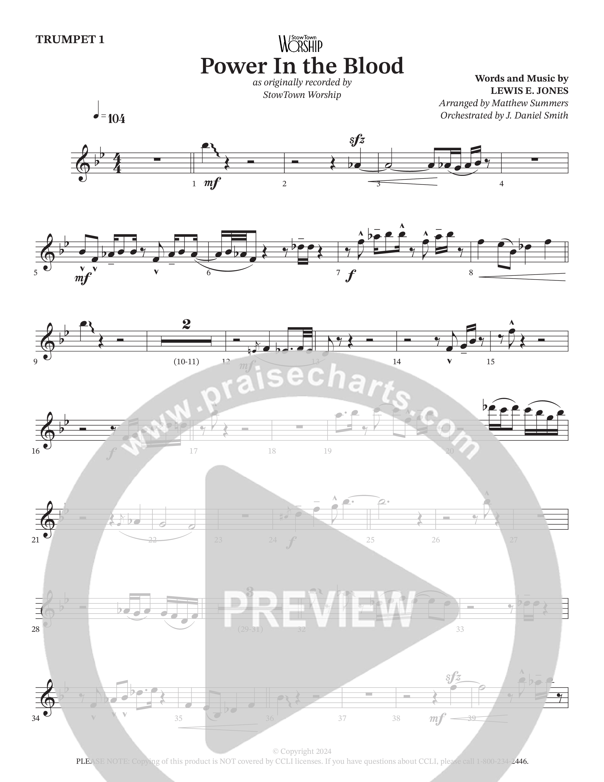 Power In The Blood Brass Pack (StowTown Worship / TaRanda Greene / Arr. Matthew Summers / Orch. J. Daniel Smith)