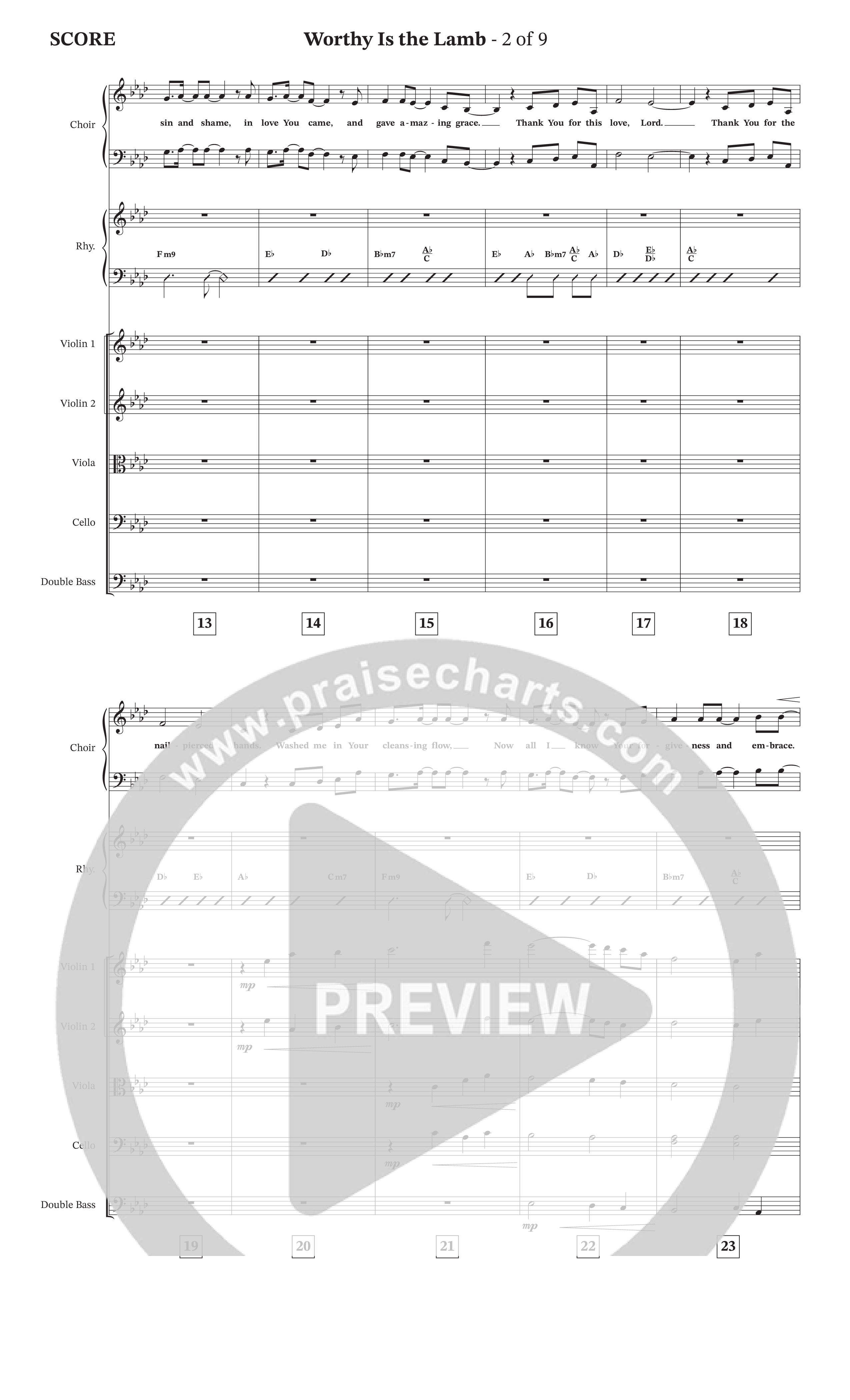 Worthy Is The Lamb Conductor's Score (StowTown Worship / TaRanda Greene / Arr. Matthew Summers / Orch. Jim Hammerly)