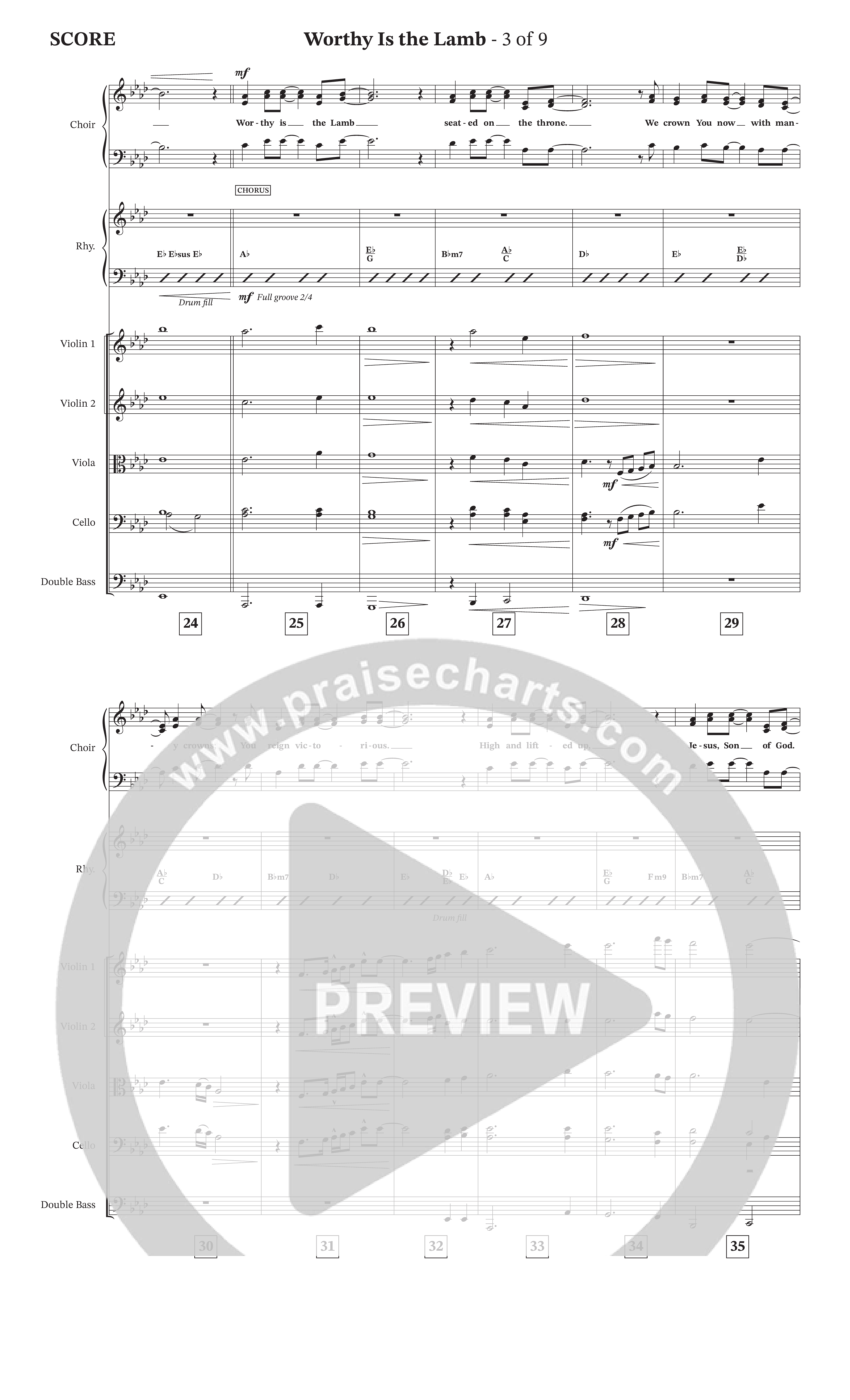 Worthy Is The Lamb Conductor's Score (StowTown Worship / TaRanda Greene / Arr. Matthew Summers / Orch. Jim Hammerly)