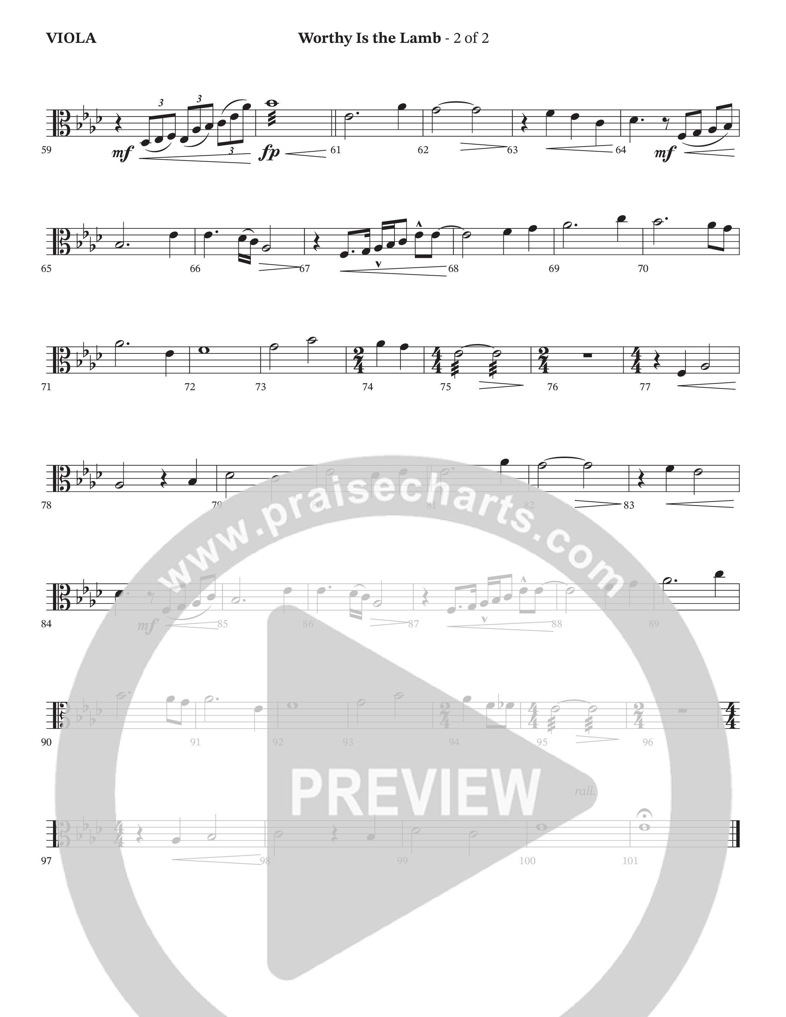 Worthy Is The Lamb Viola (StowTown Worship / TaRanda Greene / Arr. Matthew Summers / Orch. Jim Hammerly)