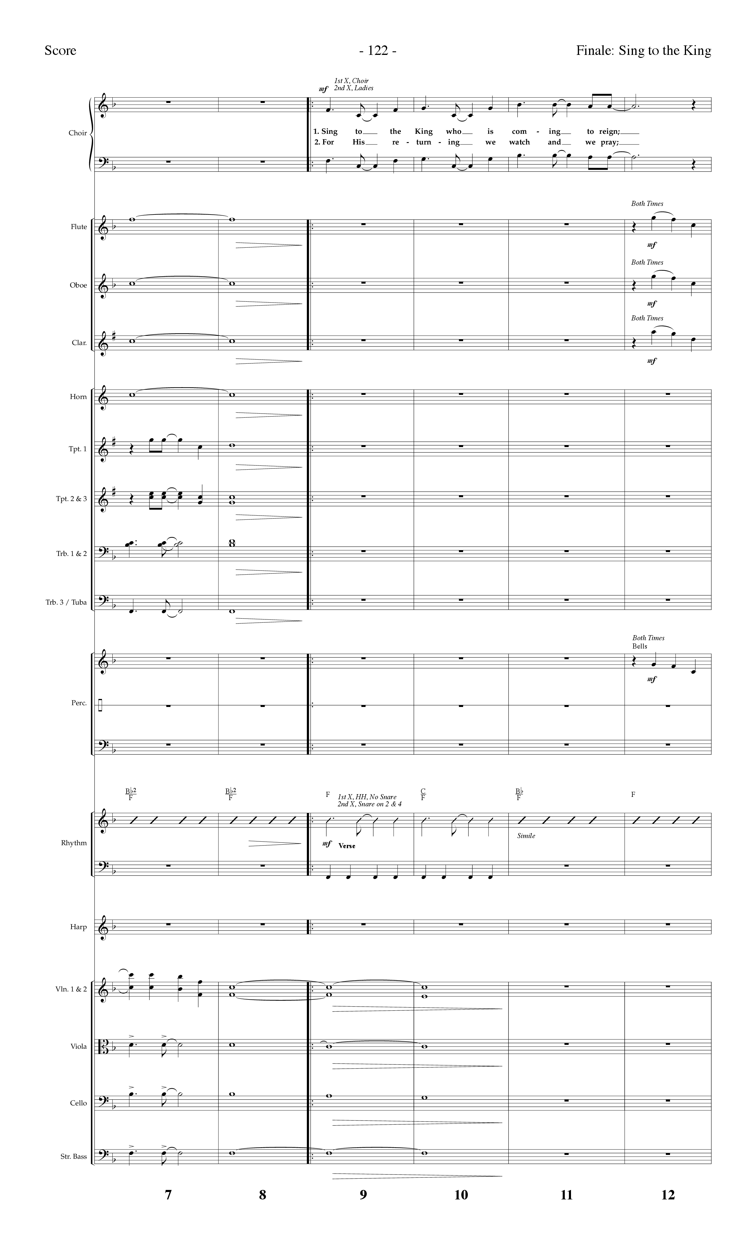 Sing To The King (Finale) (with I Will Sing Of My Redeemer) (Choral Anthem) Conductor's Score (Lifeway Choral / Arr. Dennis Allen)