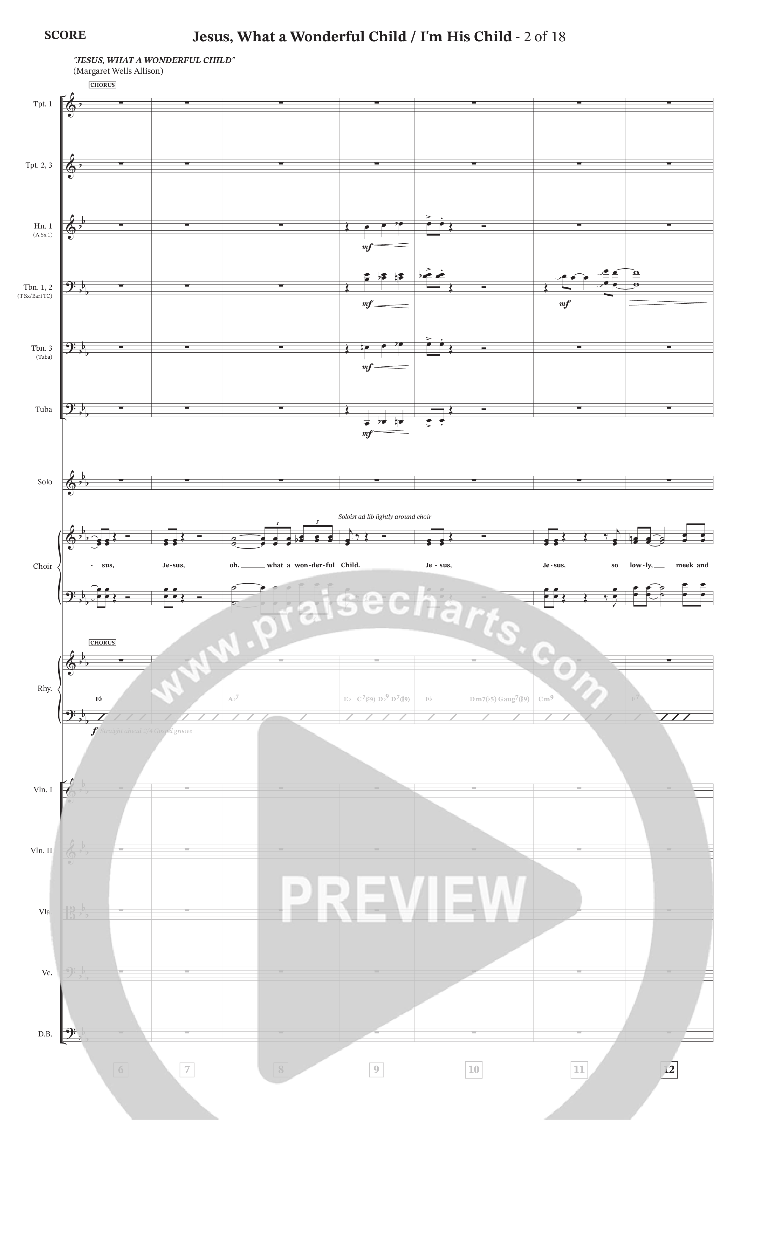 Jesus What A Wonderful Child / I'm His Child (Choral Anthem SATB) Conductor's Score (TaRanda Greene / Arr. Wayne Haun / Arr. Geron Davis)