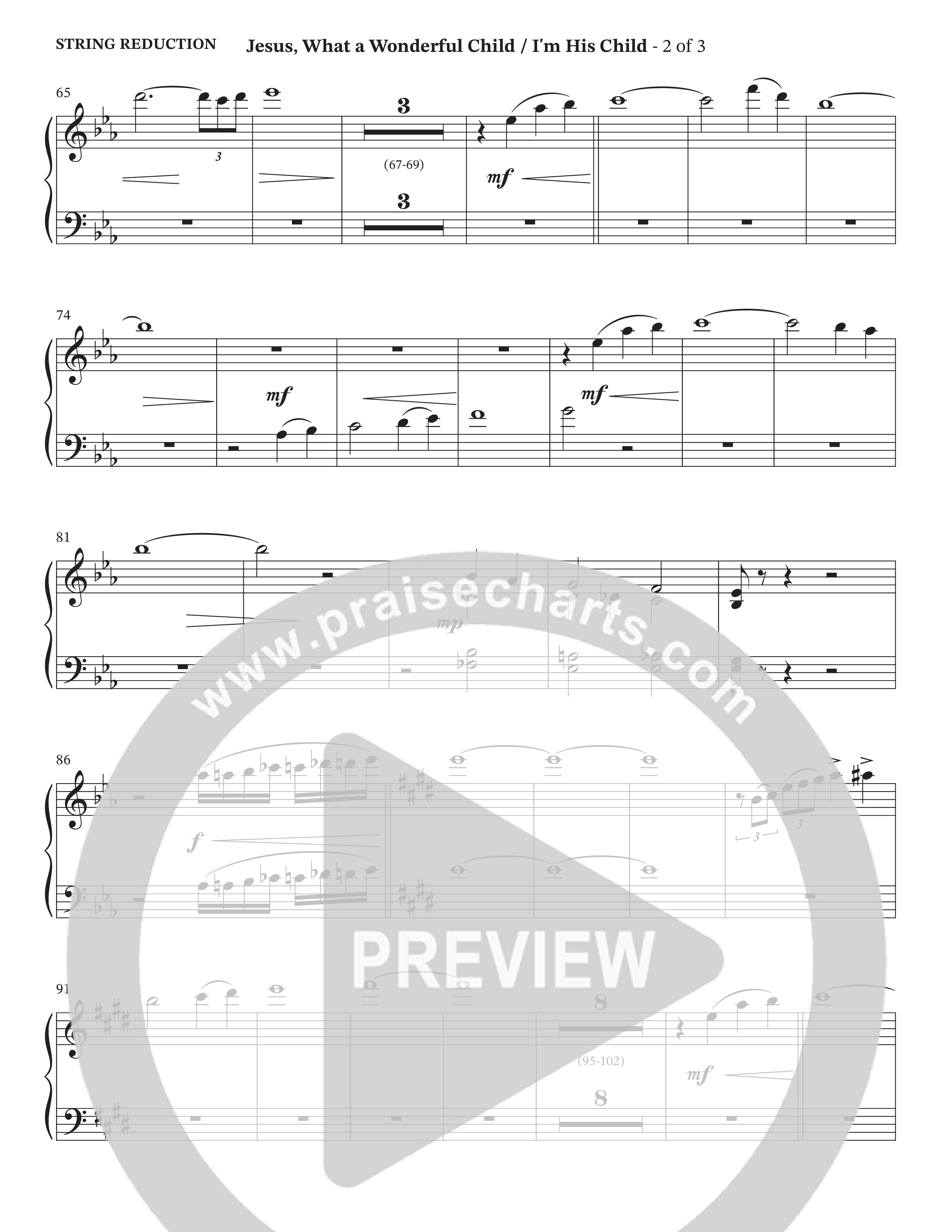 Jesus What A Wonderful Child / I'm His Child (Choral Anthem SATB) String Reduction (TaRanda Greene / Arr. Wayne Haun / Arr. Geron Davis)