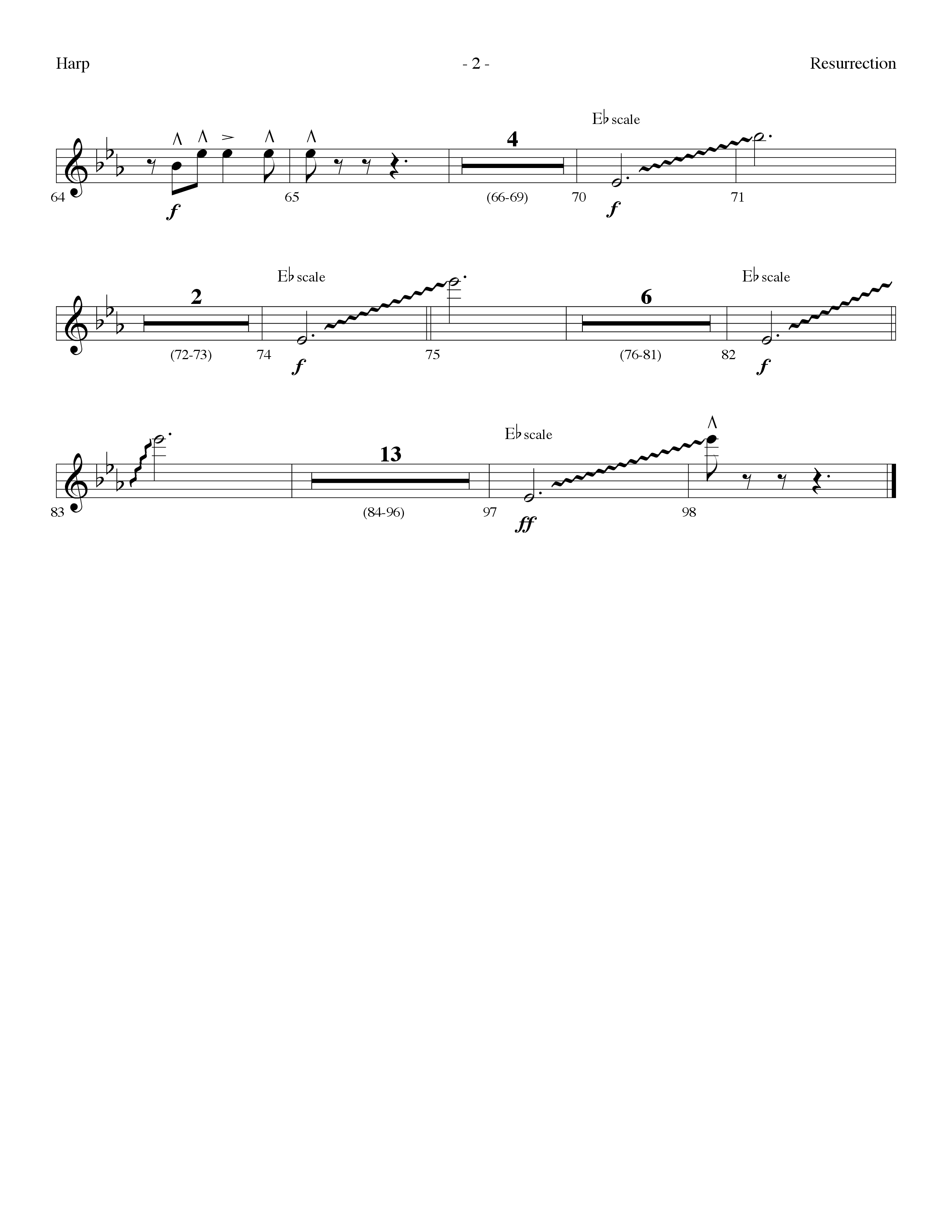 Resurrection (Resurrection Song) (Choral Anthem SATB) Harp (Lifeway Choral / Arr. Dennis Allen)
