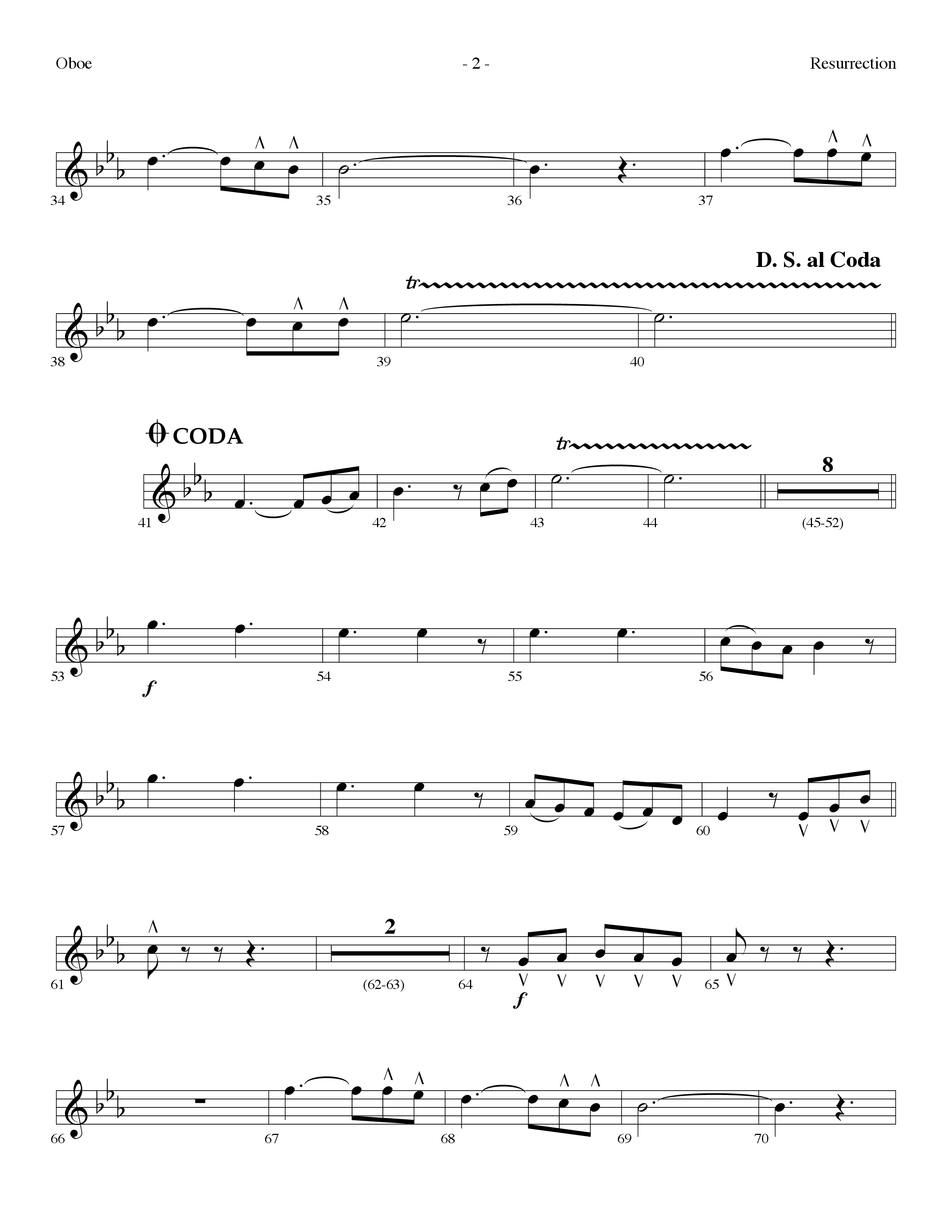 Resurrection (Resurrection Song) (Choral Anthem SATB) Oboe (Lifeway Choral / Arr. Dennis Allen)
