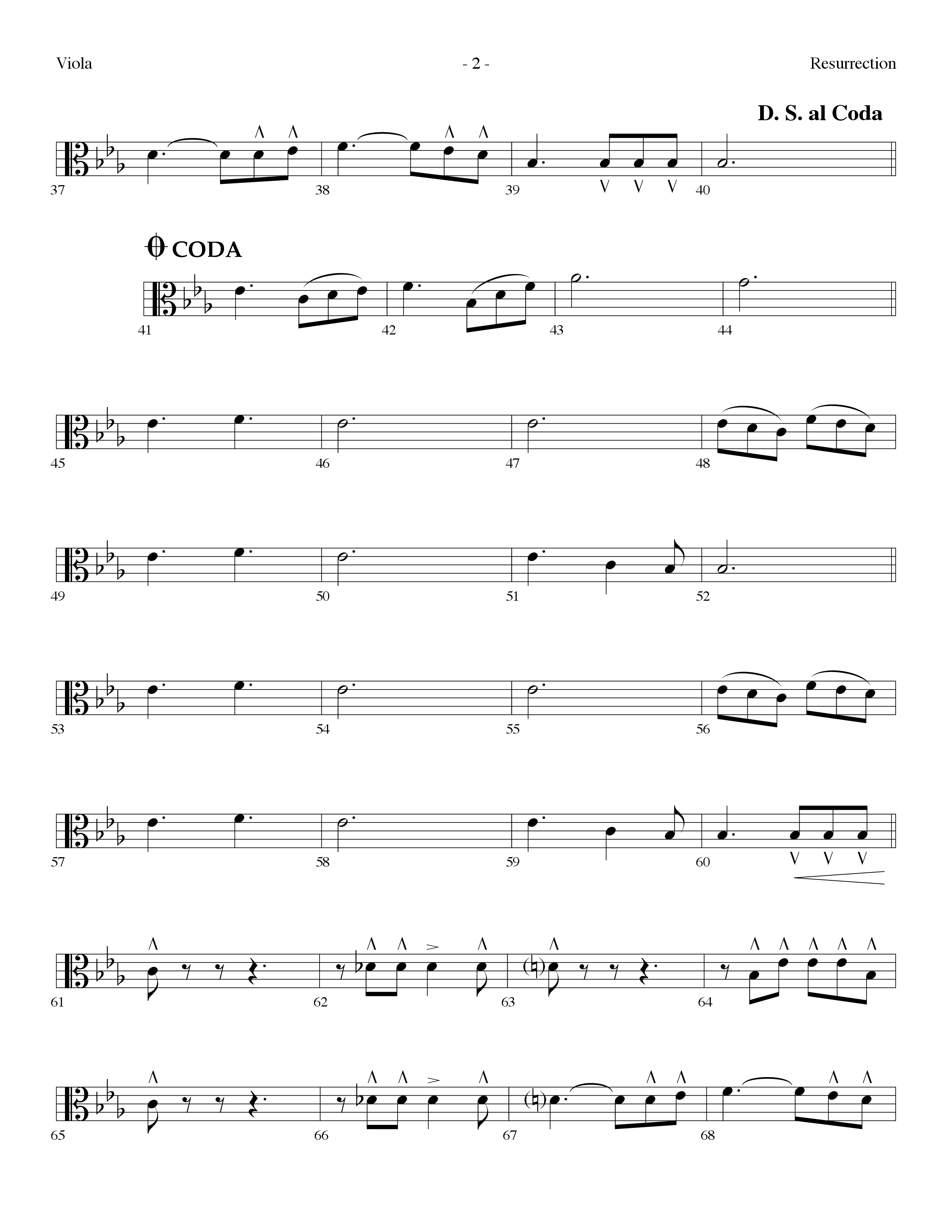 Resurrection (Resurrection Song) (Choral Anthem SATB) Viola (Lifeway Choral / Arr. Dennis Allen)