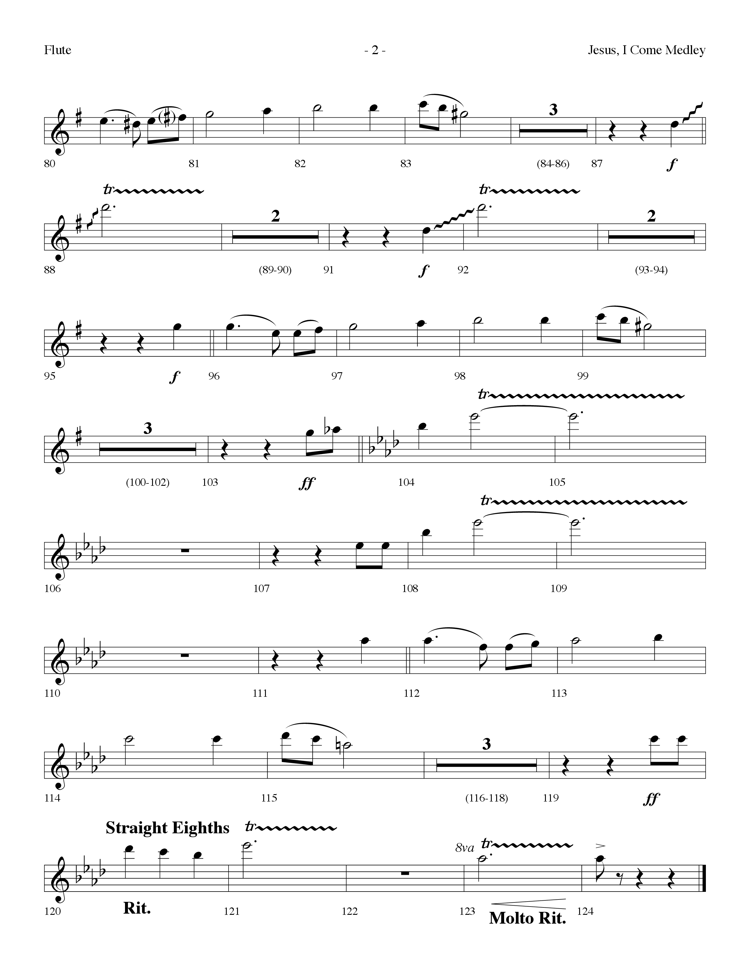 Jesus I Come Medley (with Whiter Than Snow, The Blood Will Never Lose Its Power) (Choral Anthem SATB) Flute (Lifeway Choral / Arr. Dennis Allen)