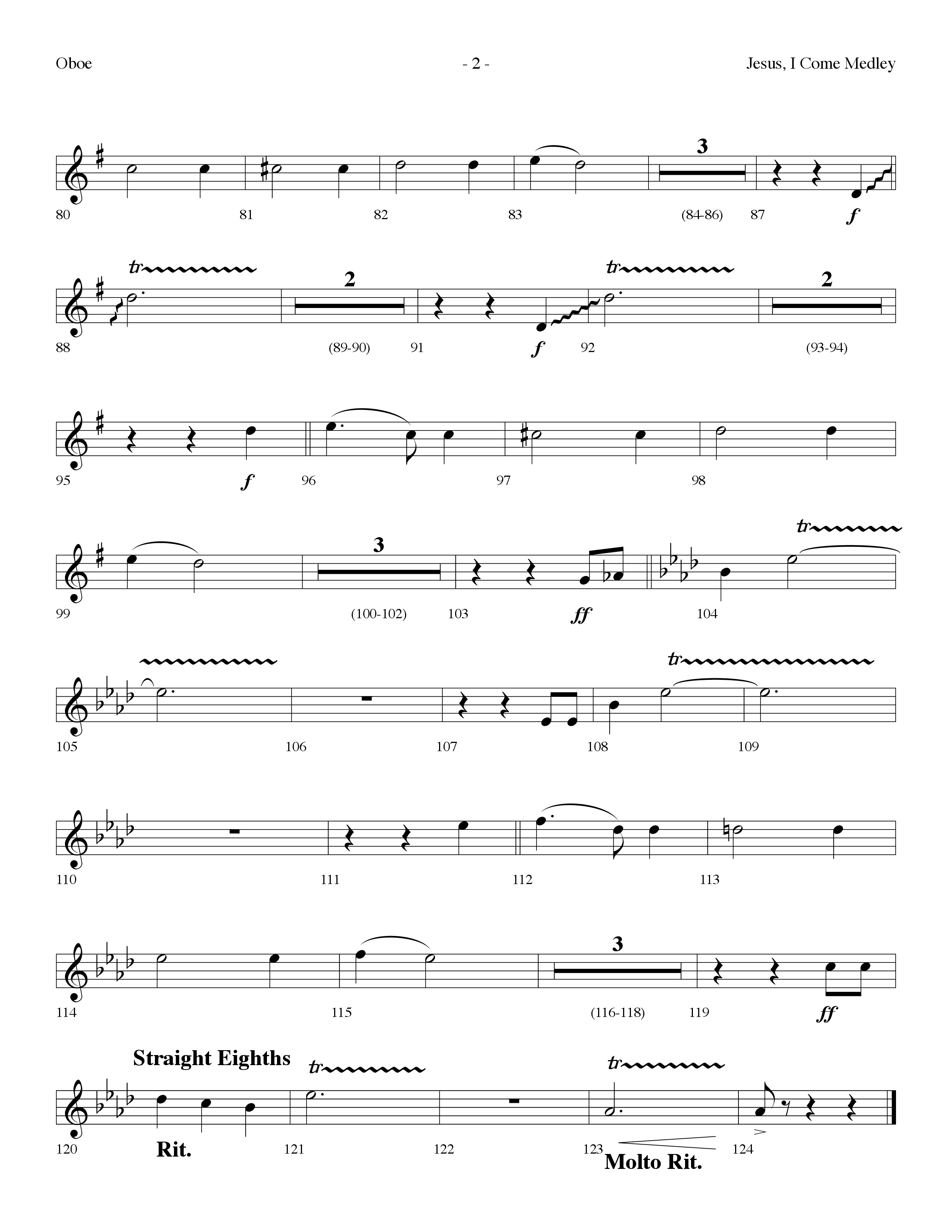 Jesus I Come Medley (with Whiter Than Snow, The Blood Will Never Lose Its Power) (Choral Anthem SATB) Oboe (Lifeway Choral / Arr. Dennis Allen)