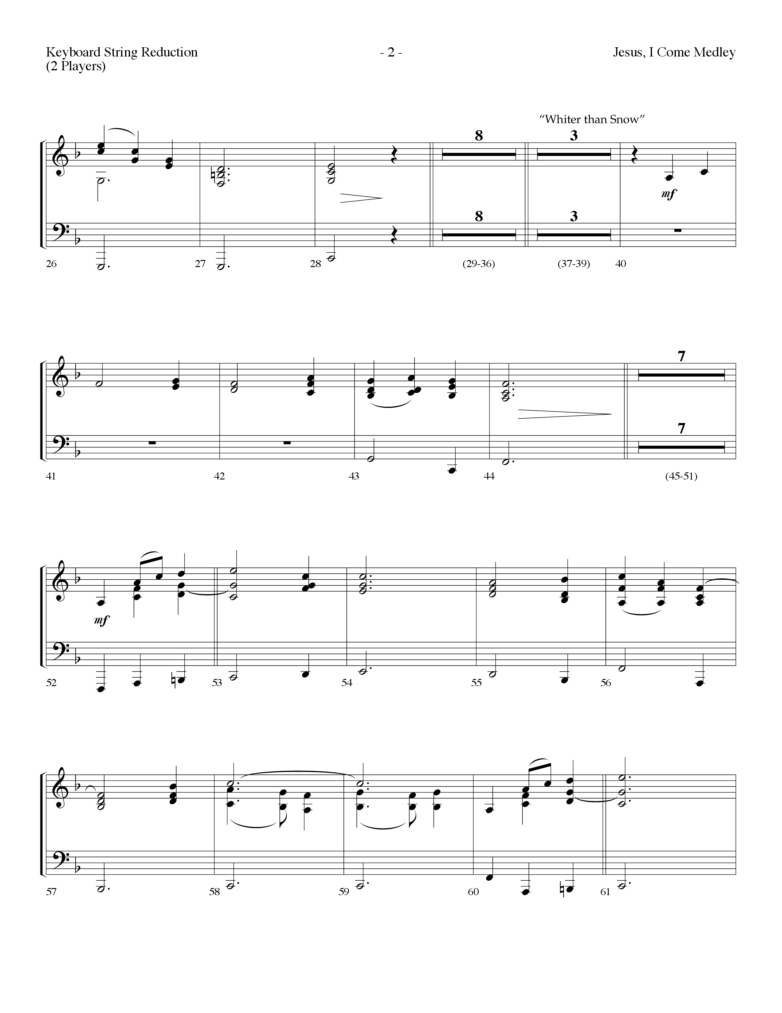 Jesus I Come Medley (with Whiter Than Snow, The Blood Will Never Lose Its Power) (Choral Anthem SATB) String Reduction (Lifeway Choral / Arr. Dennis Allen)