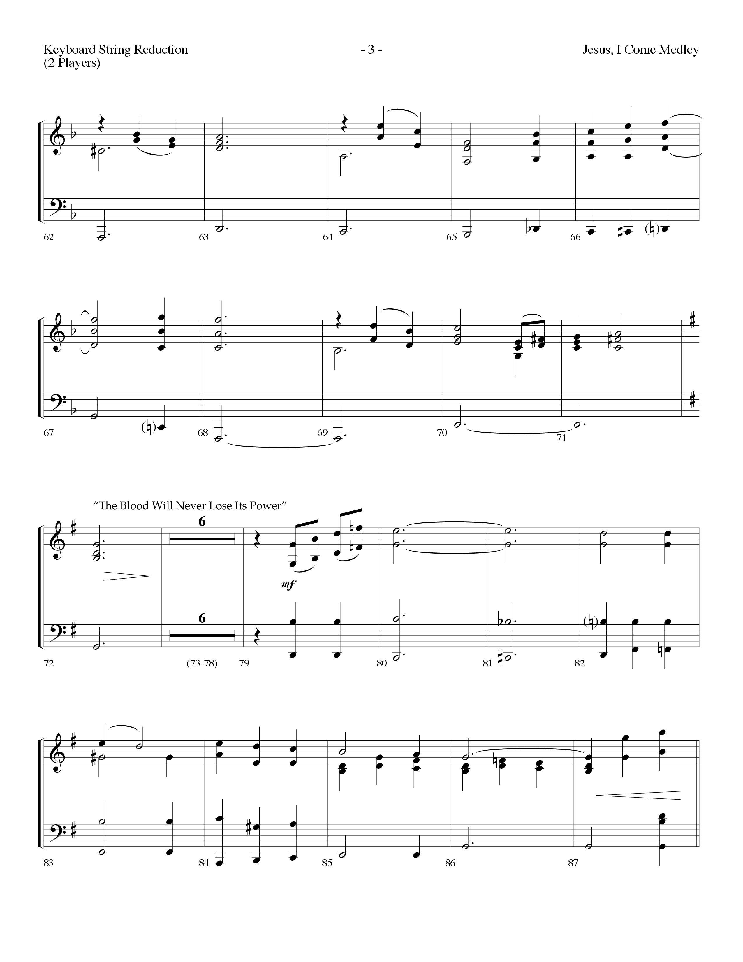 Jesus I Come Medley (with Whiter Than Snow, The Blood Will Never Lose Its Power) (Choral Anthem SATB) String Reduction (Lifeway Choral / Arr. Dennis Allen)