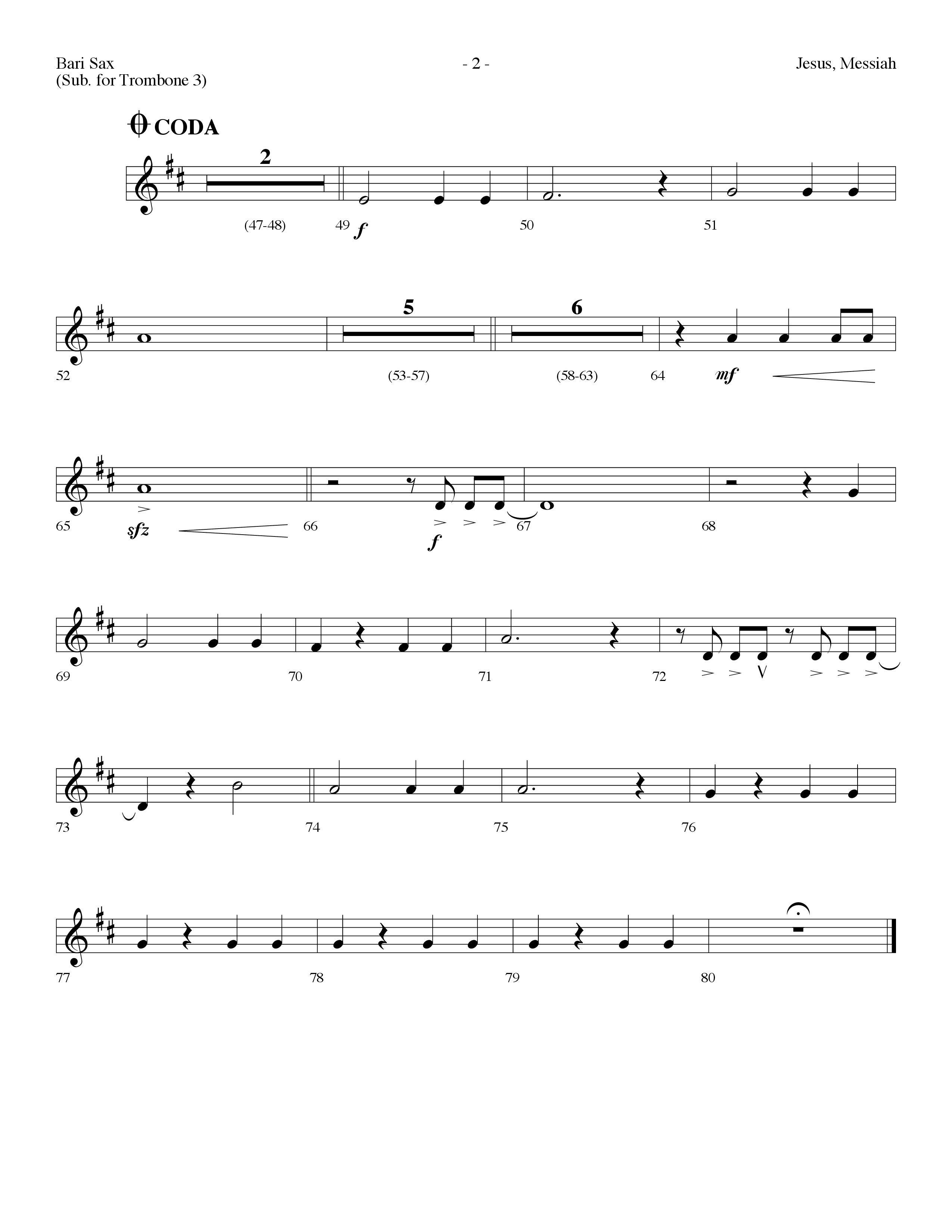 Jesus Messiah (Choral Anthem SATB) Bari Sax (Lifeway Choral / Arr. Dennis Allen)