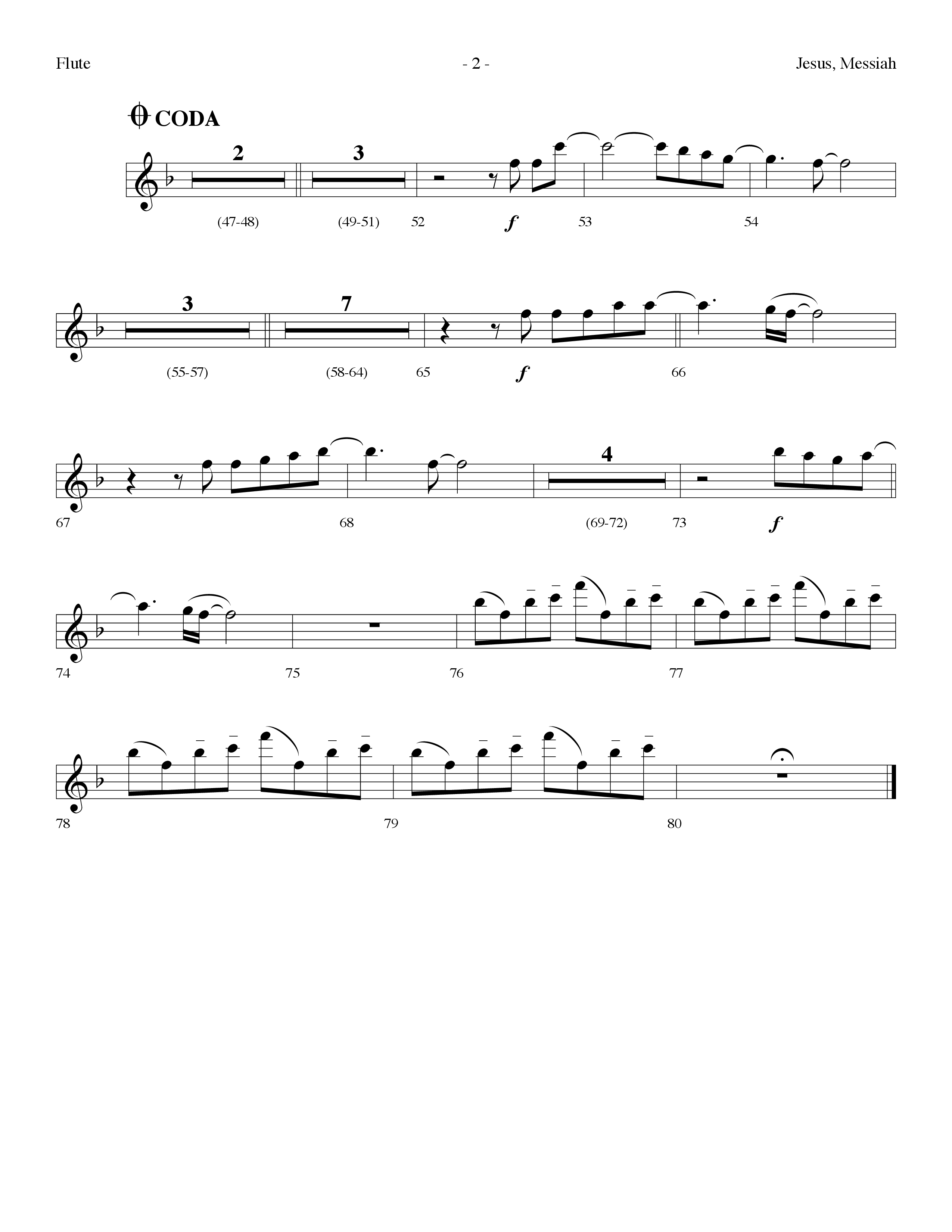 Jesus Messiah (Choral Anthem SATB) Flute (Lifeway Choral / Arr. Dennis Allen)