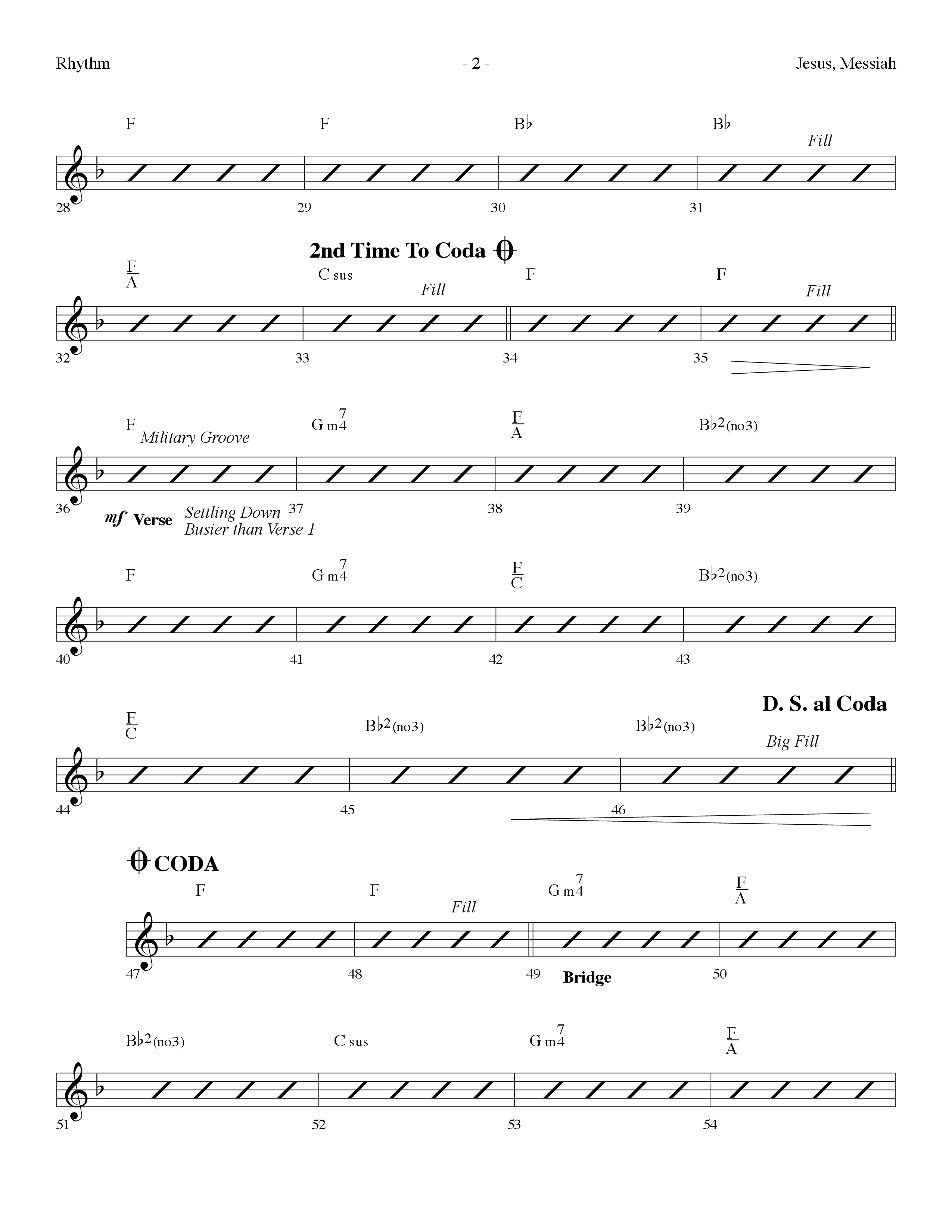 Jesus Messiah (Choral Anthem SATB) Rhythm Chart (Lifeway Choral / Arr. Dennis Allen)