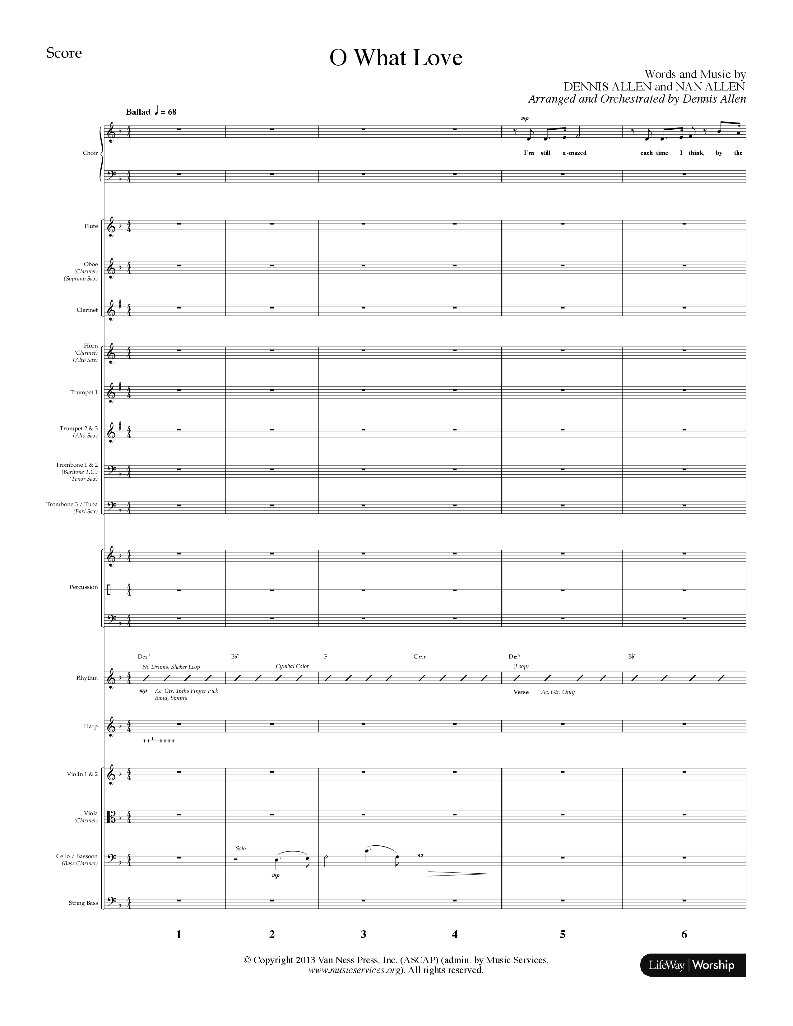 O What Love (Choral Anthem SATB) Conductor's Score (Lifeway Choral / Arr. Dennis Allen)