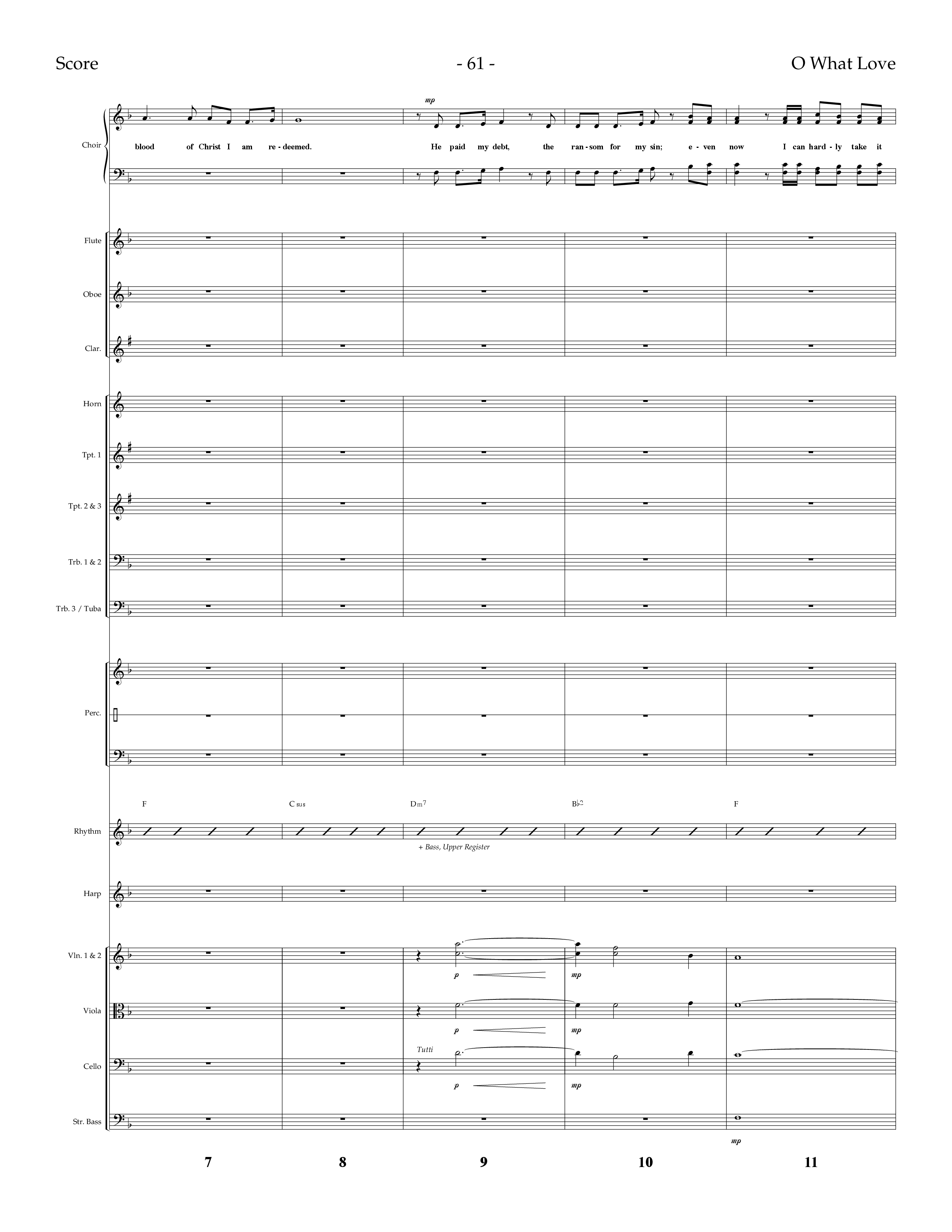 O What Love (Choral Anthem SATB) Conductor's Score (Lifeway Choral / Arr. Dennis Allen)