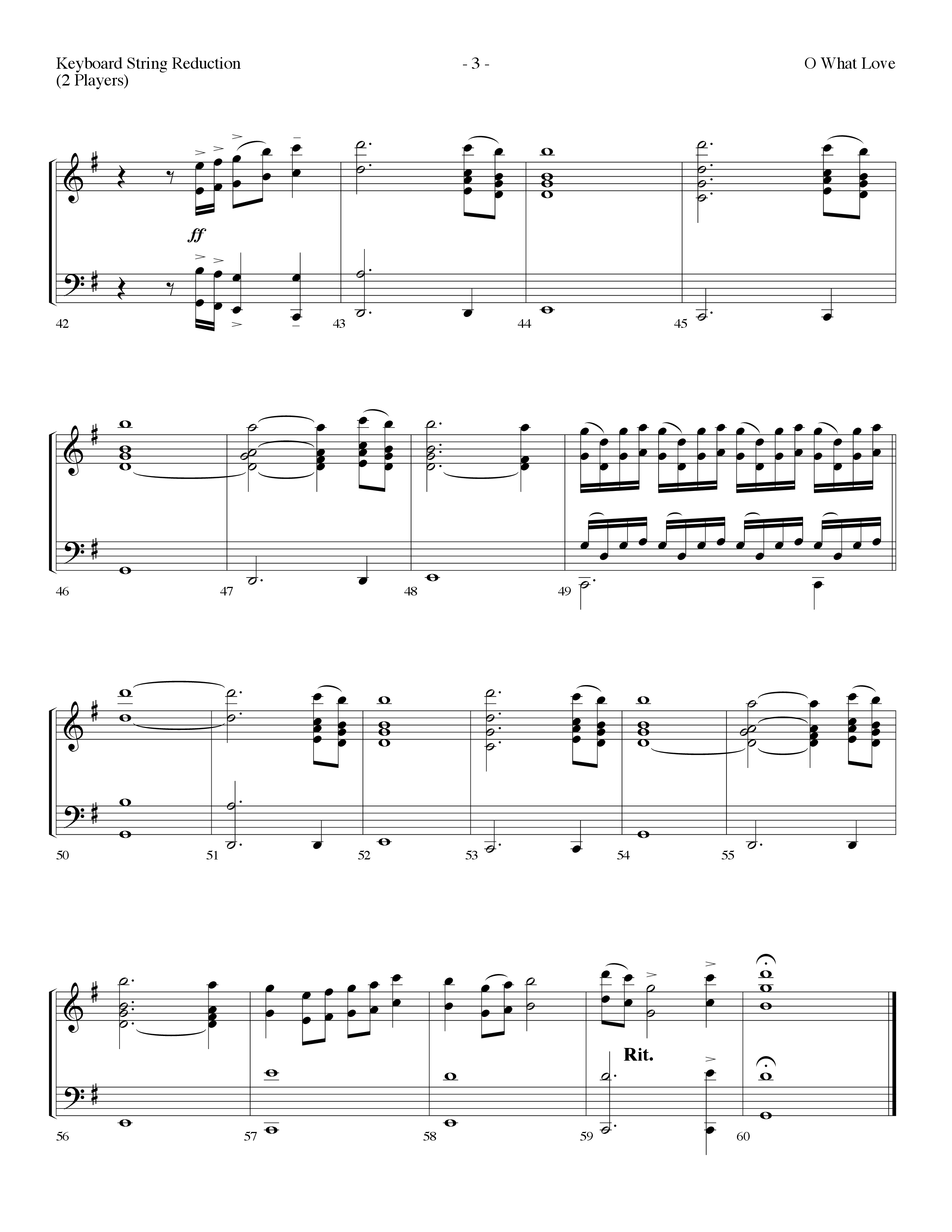 O What Love (Choral Anthem SATB) String Reduction (Lifeway Choral / Arr. Dennis Allen)