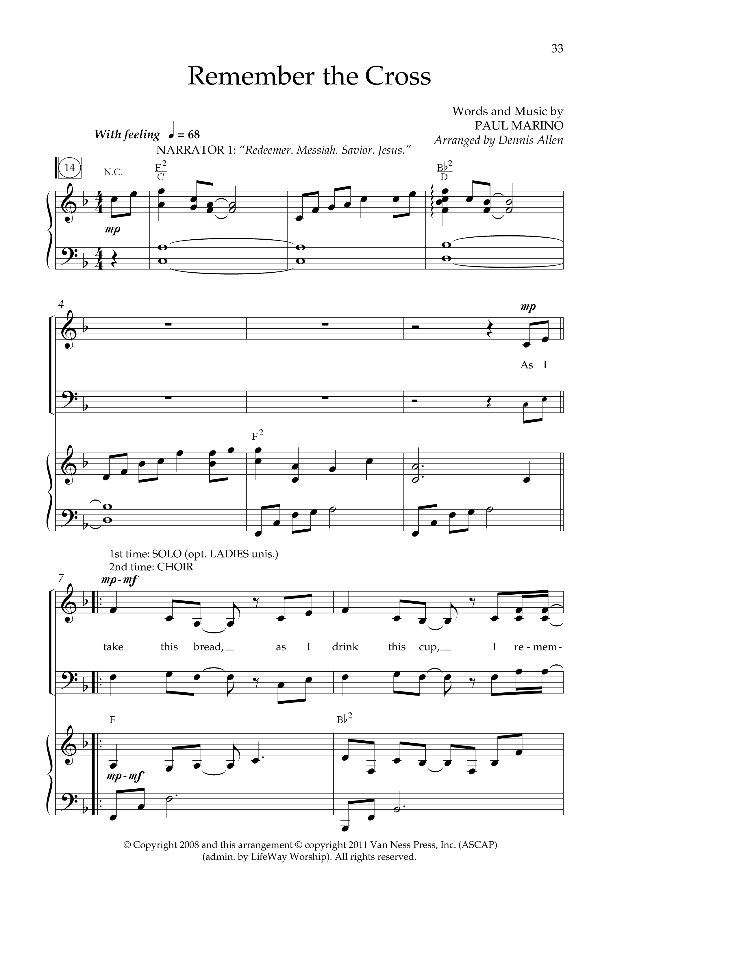 Near The Cross (9 Song Choral Collection) Song 4 (Piano SATB) (Lifeway Choral / Arr. Dennis Allen)