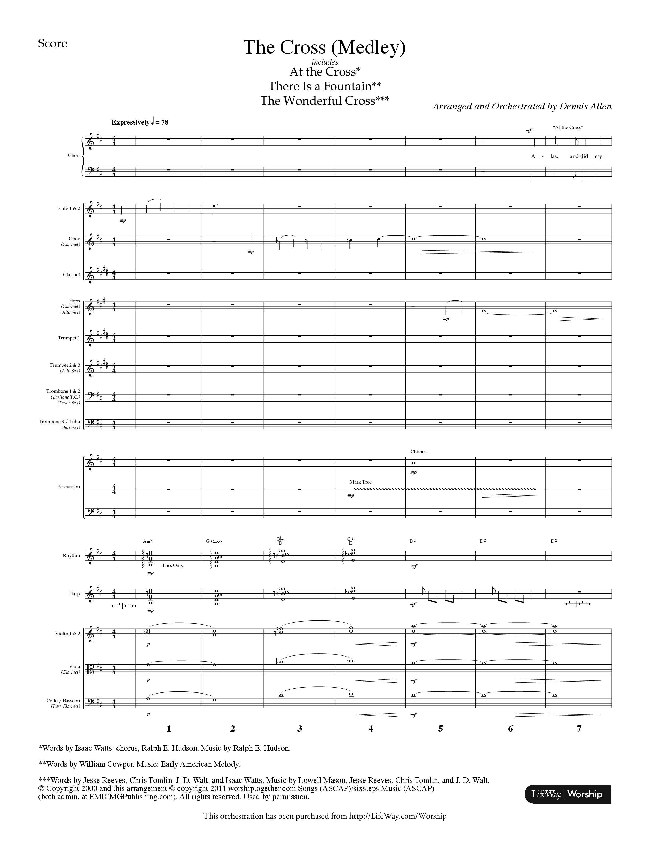 Near The Cross (9 Song Choral Collection) Song 5 (Orchestration) (Lifeway Choral / Arr. Dennis Allen)