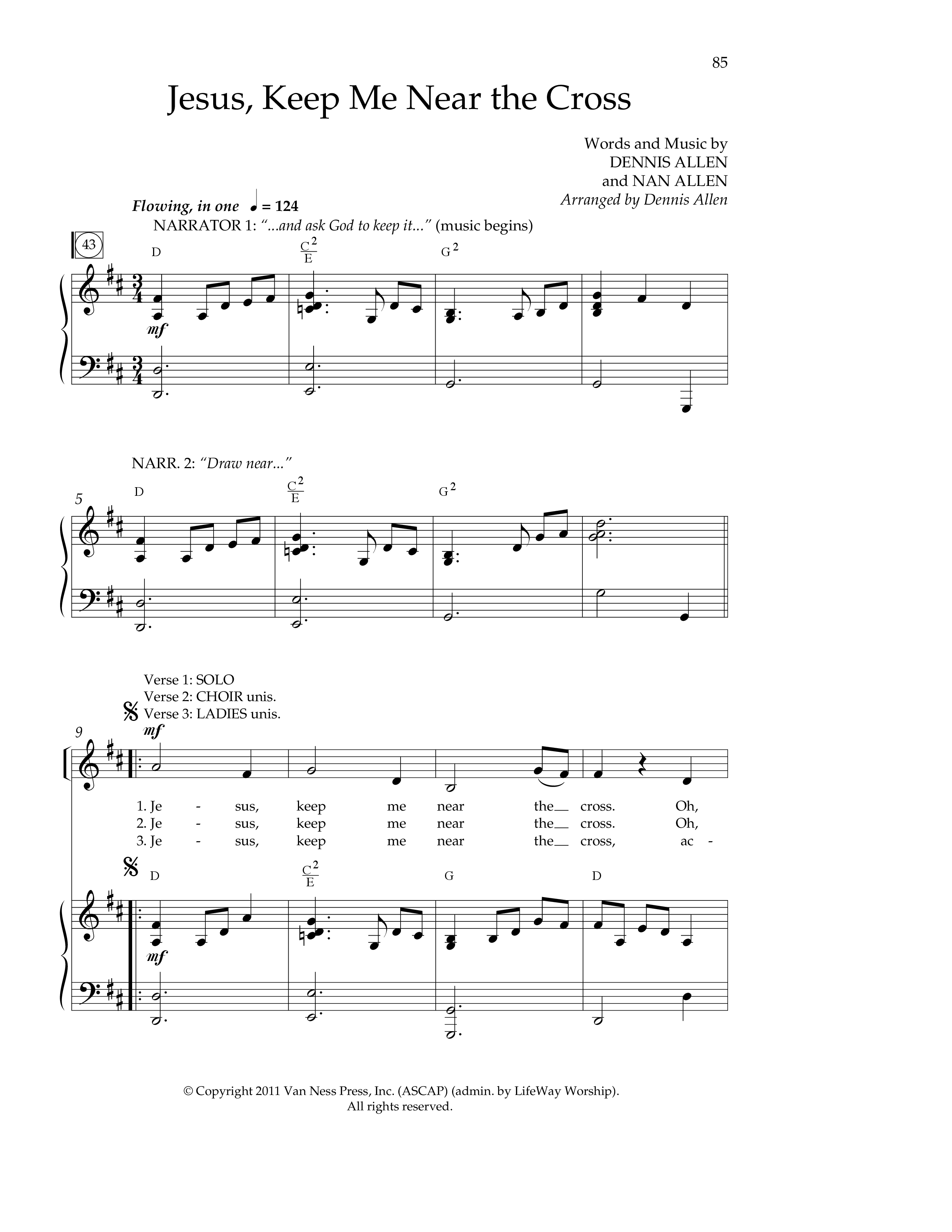 Near The Cross (9 Song Choral Collection) Song 8 (Piano SATB) (Lifeway Choral / Arr. Dennis Allen)