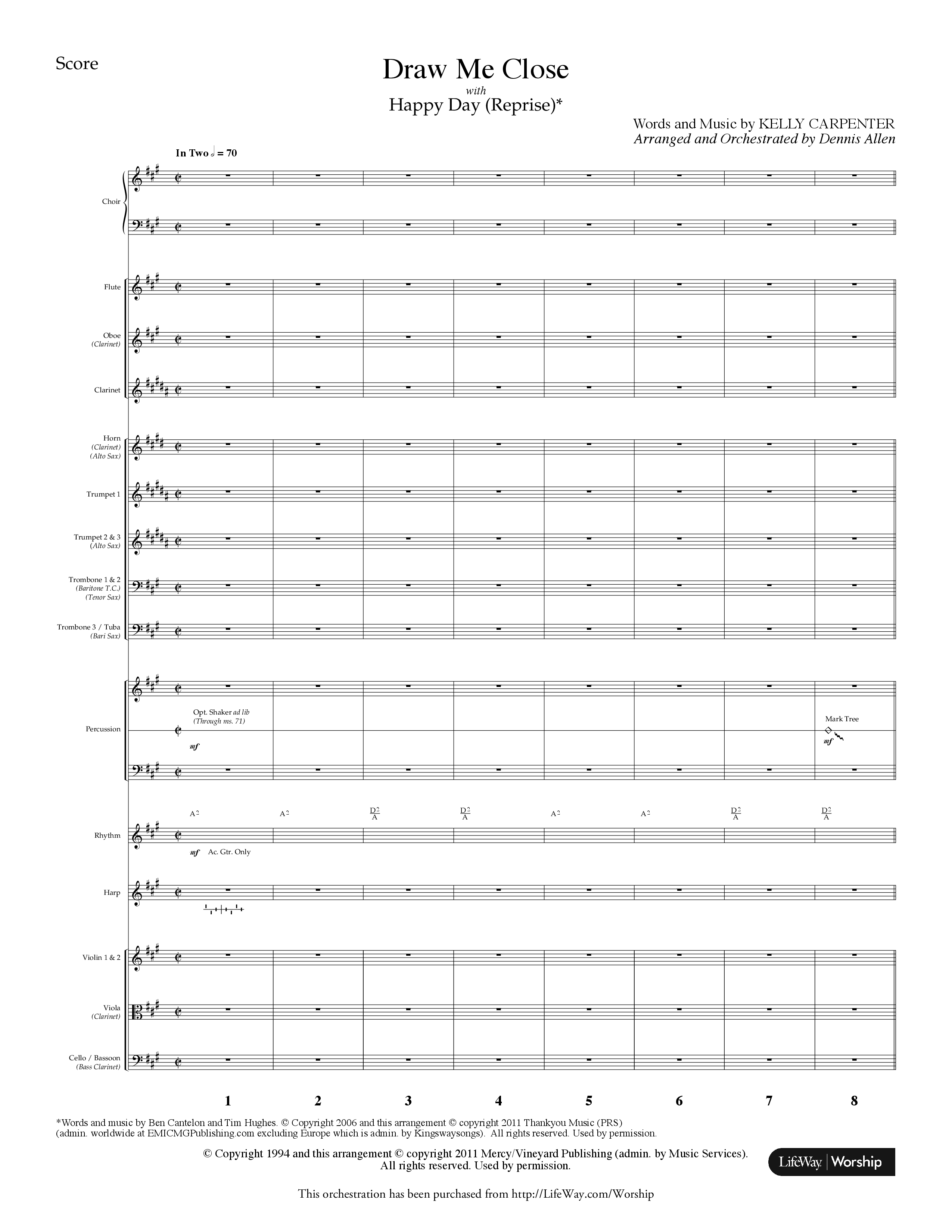 Near The Cross (9 Song Choral Collection) Song 9 (Orchestration) (Lifeway Choral / Arr. Dennis Allen)