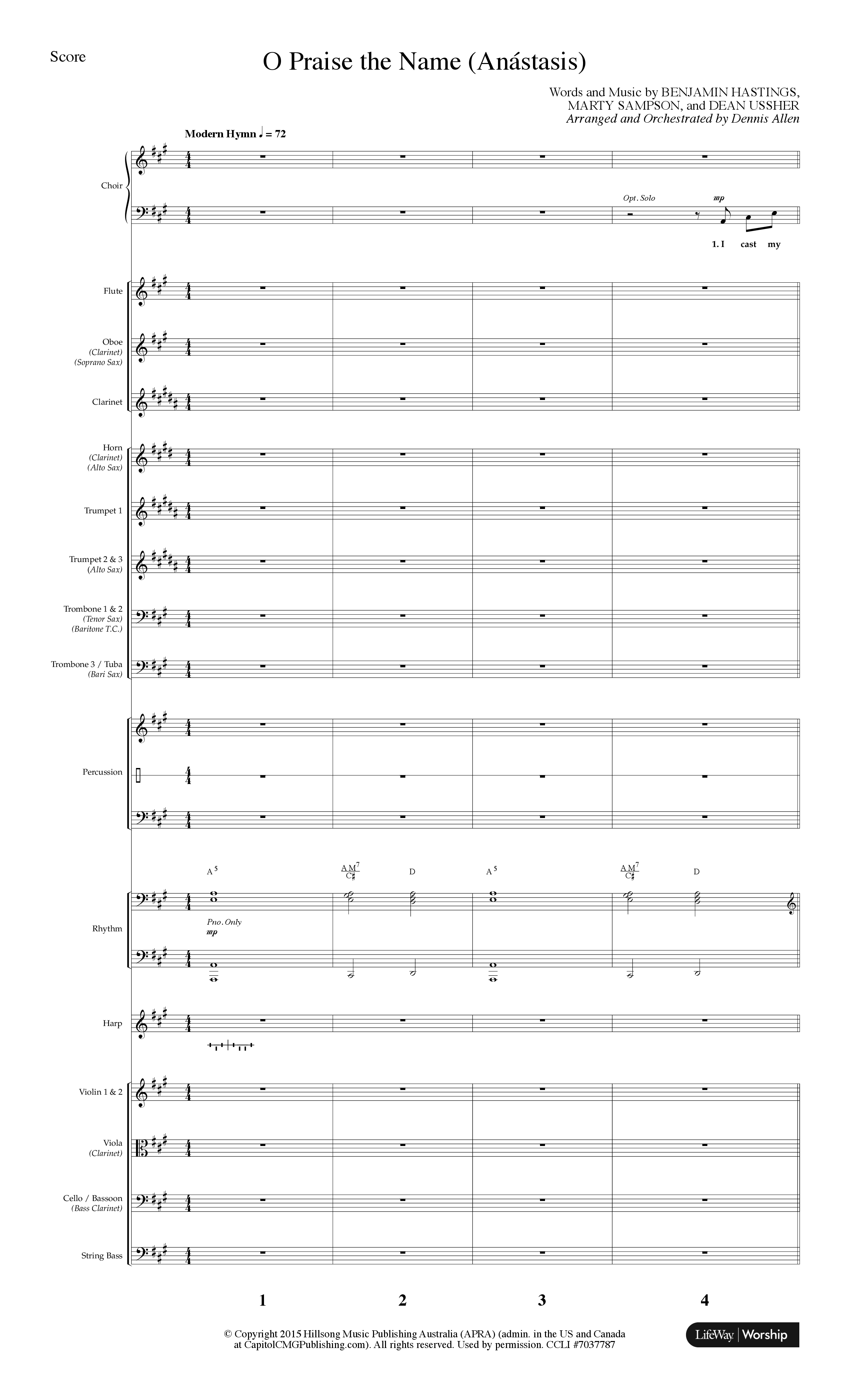 Living Hope (6 Song Choral Collection) Song 3 (Orchestration) (Lifeway Choral / Arr. Dennis Allen)