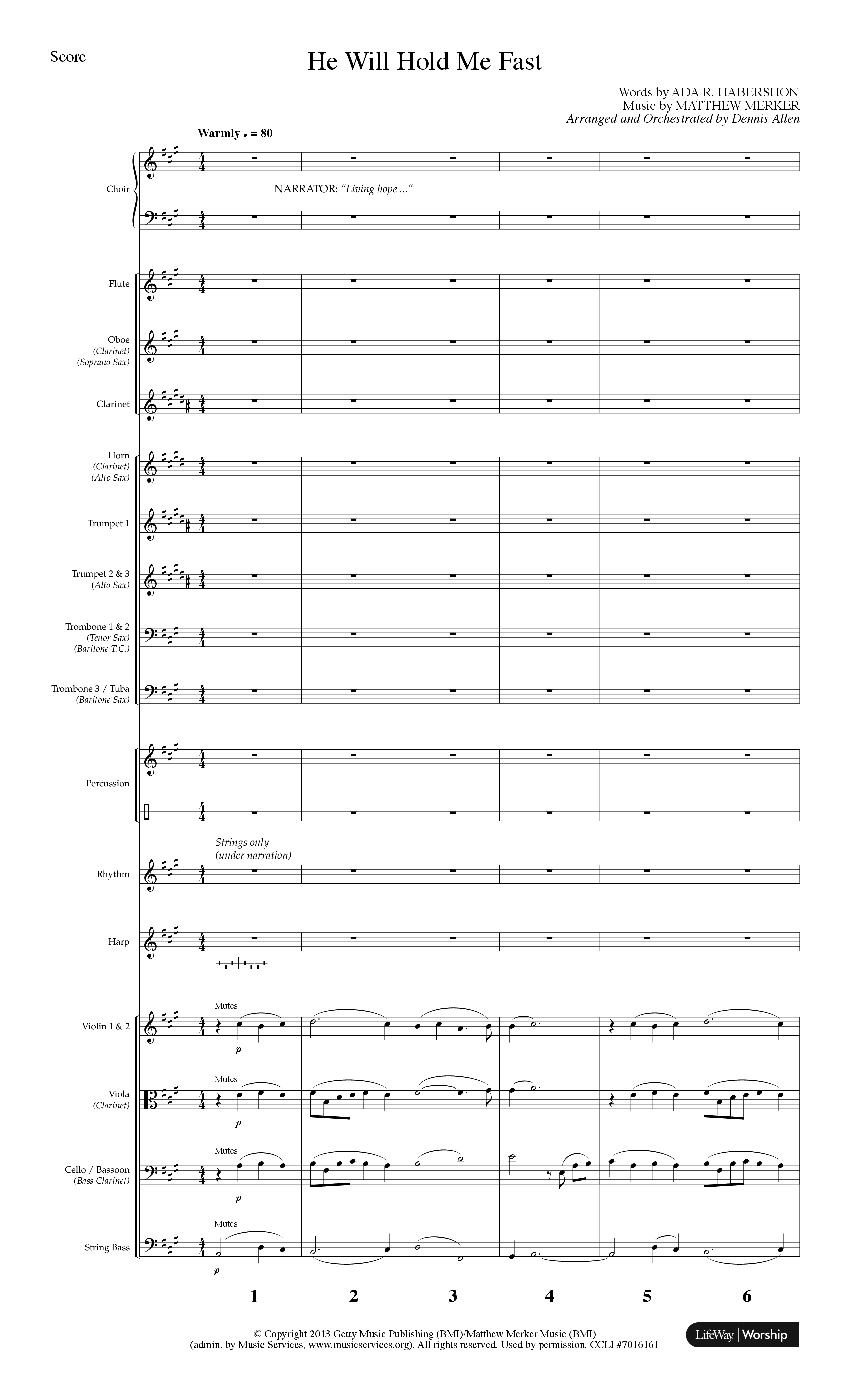 Living Hope (6 Song Choral Collection) Song 5 (Orchestration) (Lifeway Choral / Arr. Dennis Allen)