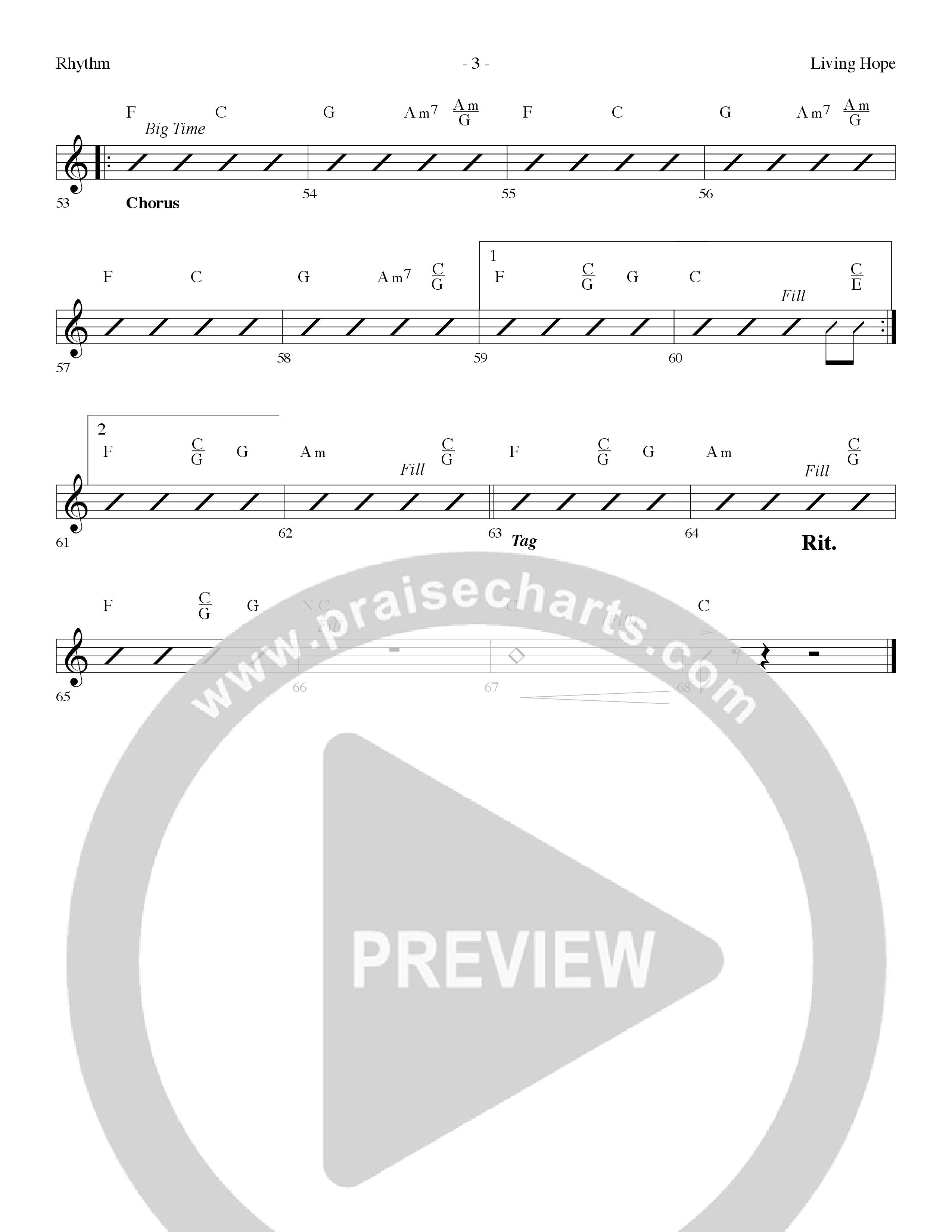 Living Hope (Choral Anthem SATB) Lead Melody & Rhythm (Lifeway Choral / Arr. Dennis Allen)