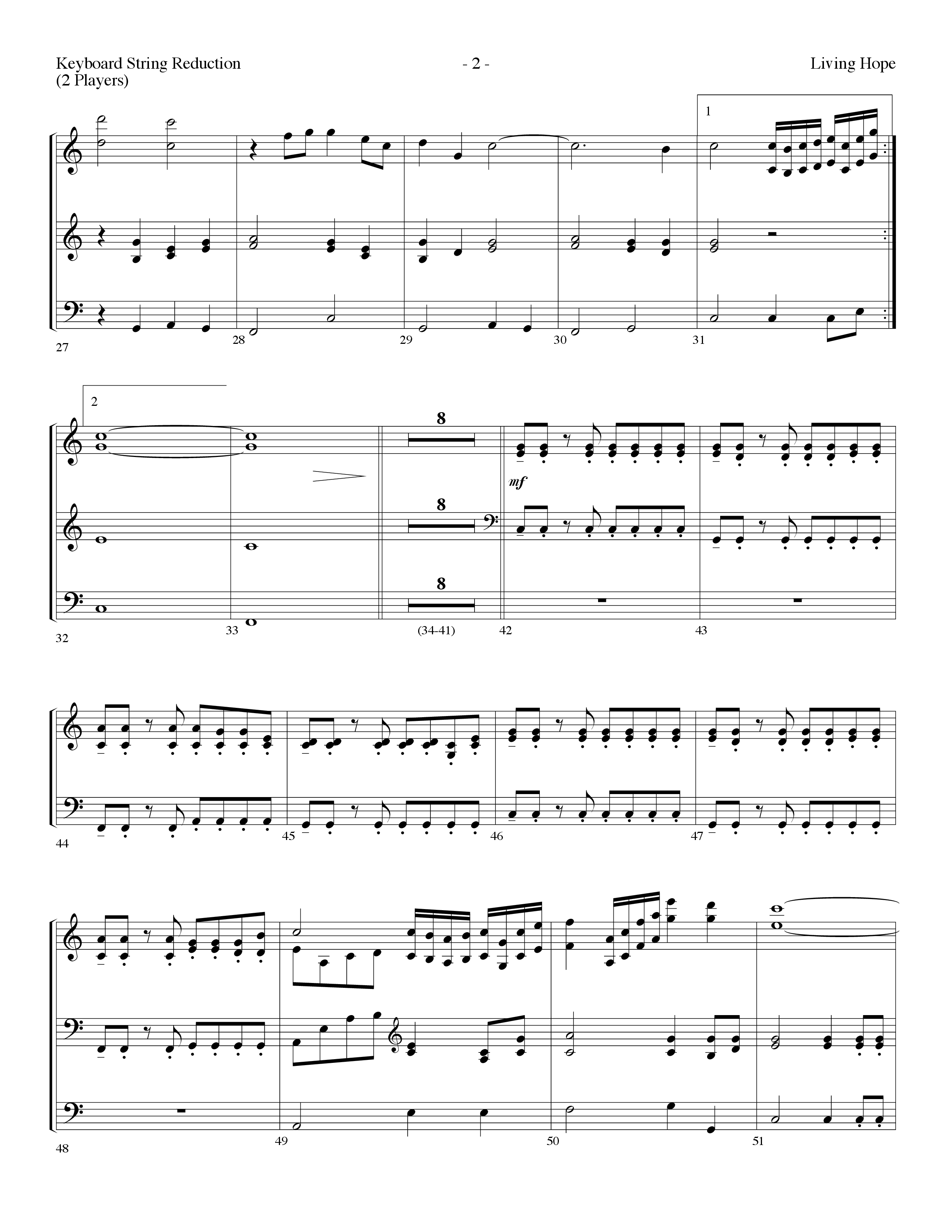 Living Hope (Choral Anthem SATB) String Reduction (Lifeway Choral / Arr. Dennis Allen)