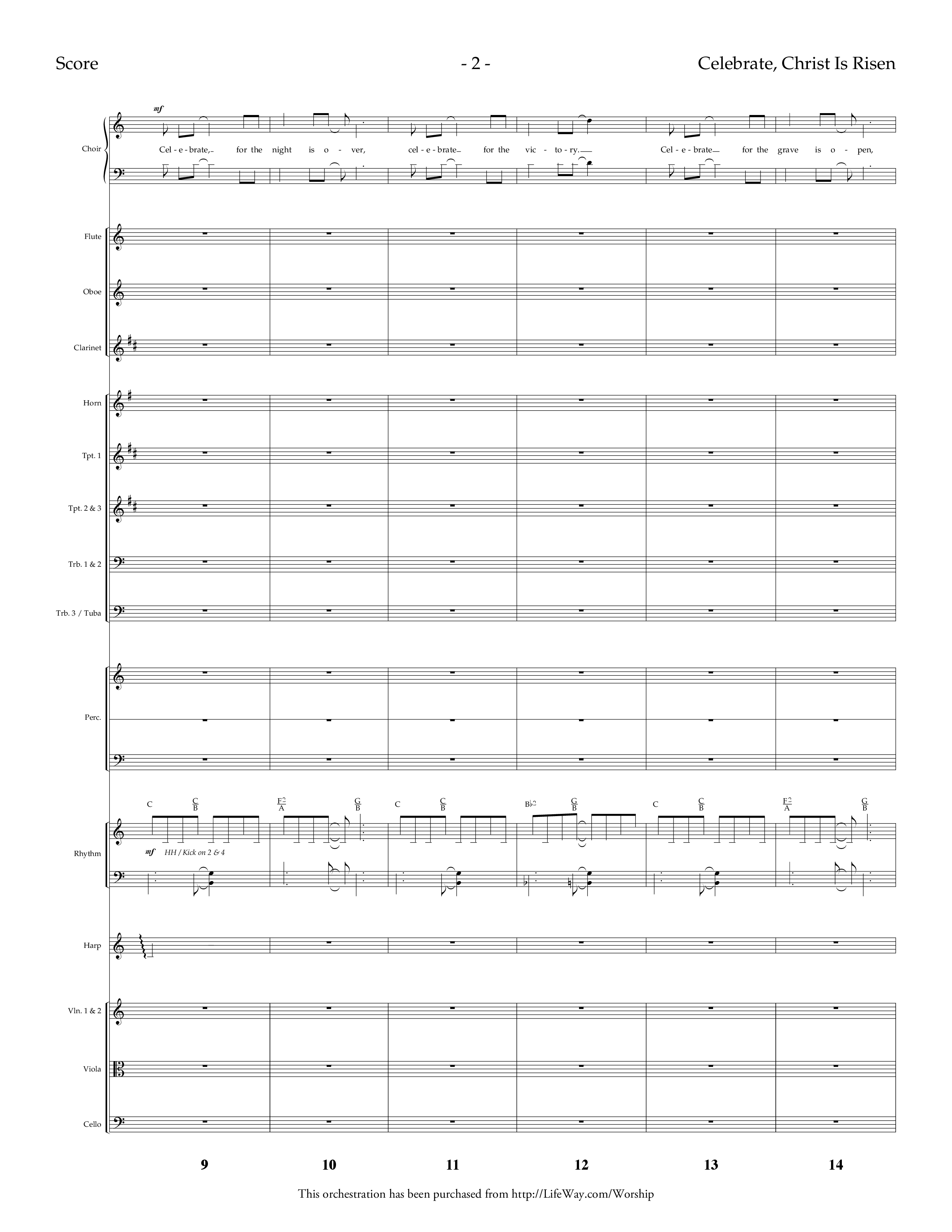 Celebrate Christ Is Risen (with Alleluia Alleluia, Happy Day) (Choral Anthem SATB) Orchestration (Lifeway Choral / Arr. Dennis Allen)