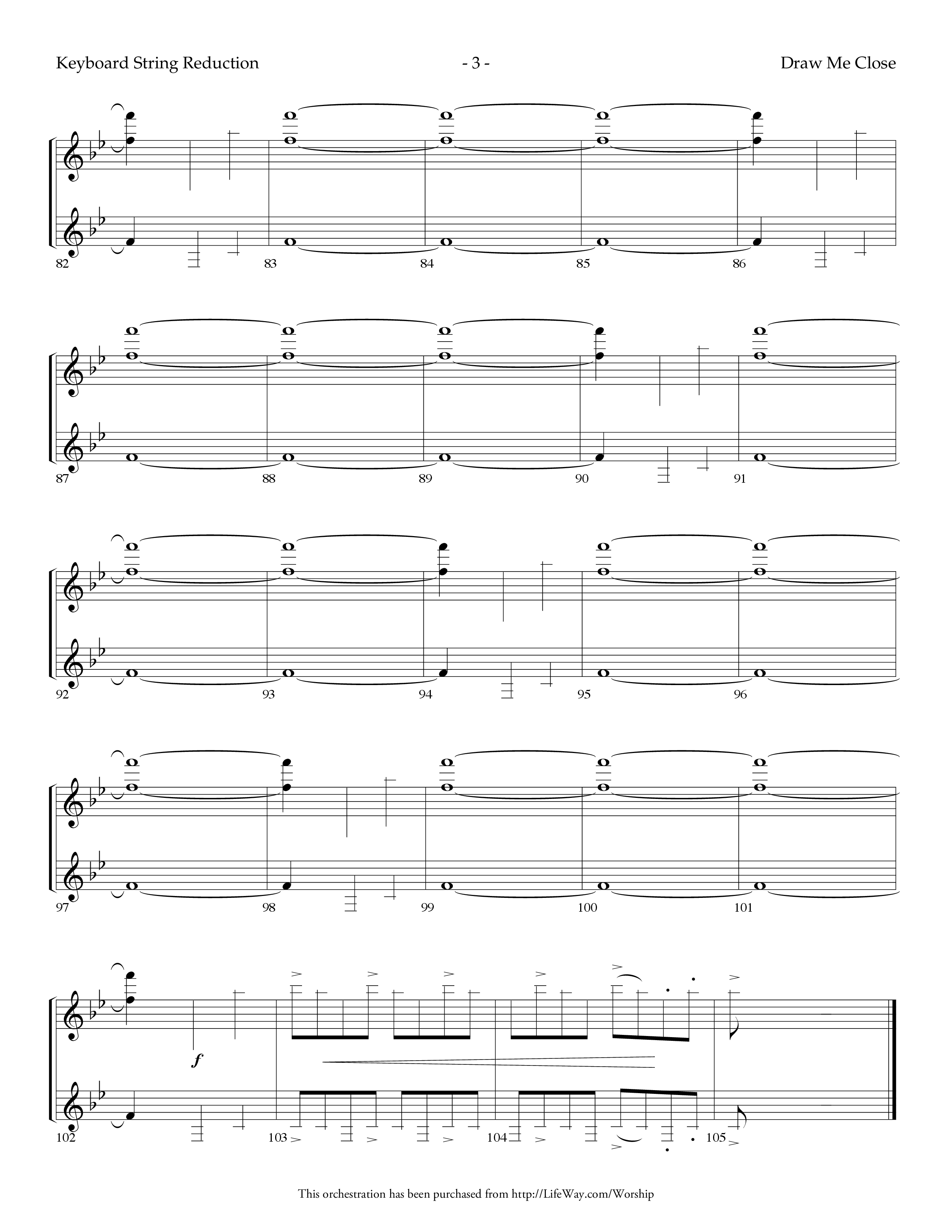 Draw Me Close (with Happy Day (Reprise)) (Choral Anthem SATB) String Reduction (Lifeway Choral / Arr. Dennis Allen)