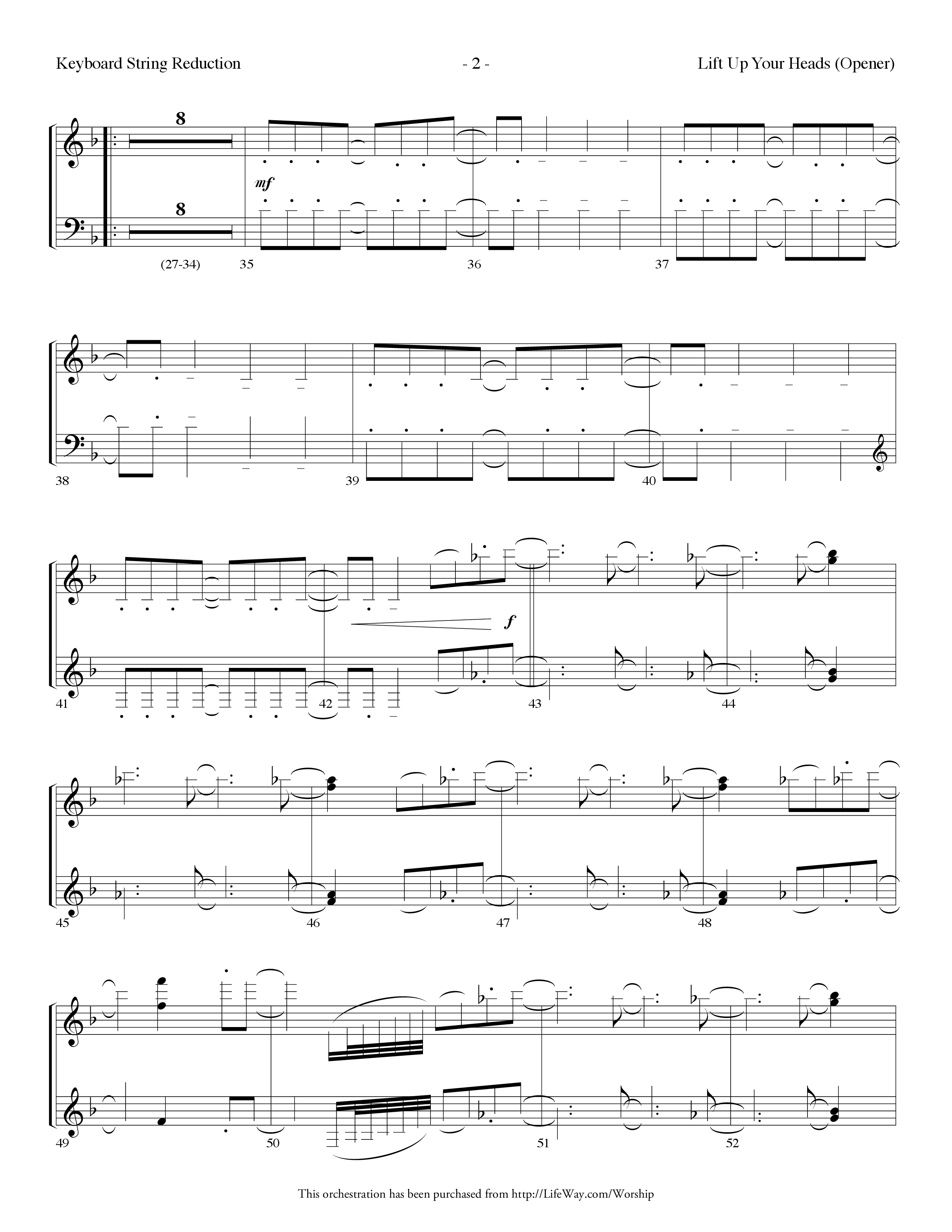 Lift Up Your Heads (Choral Anthem SATB) String Reduction (Lifeway Choral / Arr. Dennis Allen)