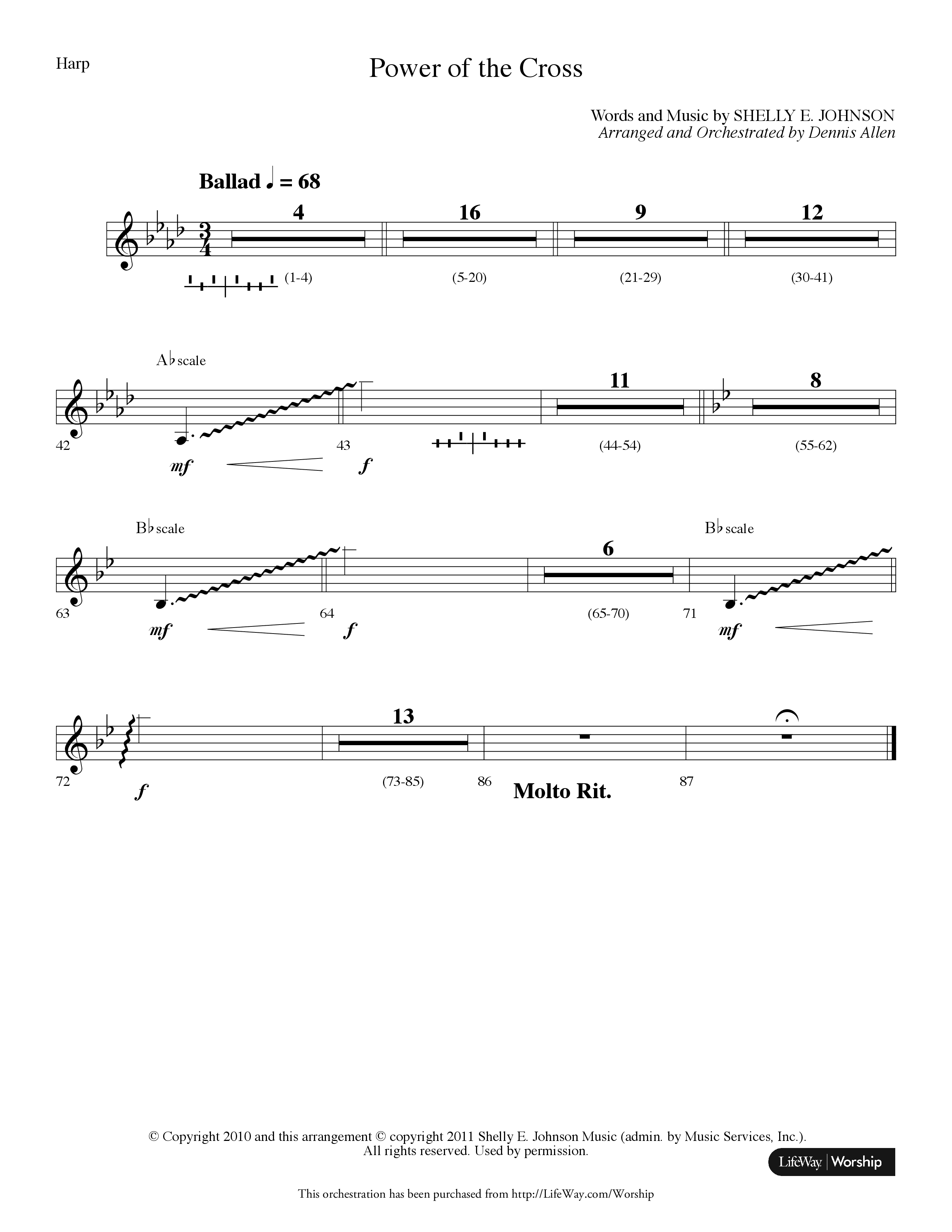 Power Of The Cross (Choral Anthem SATB) Harp (Lifeway Choral / Arr. Dennis Allen)
