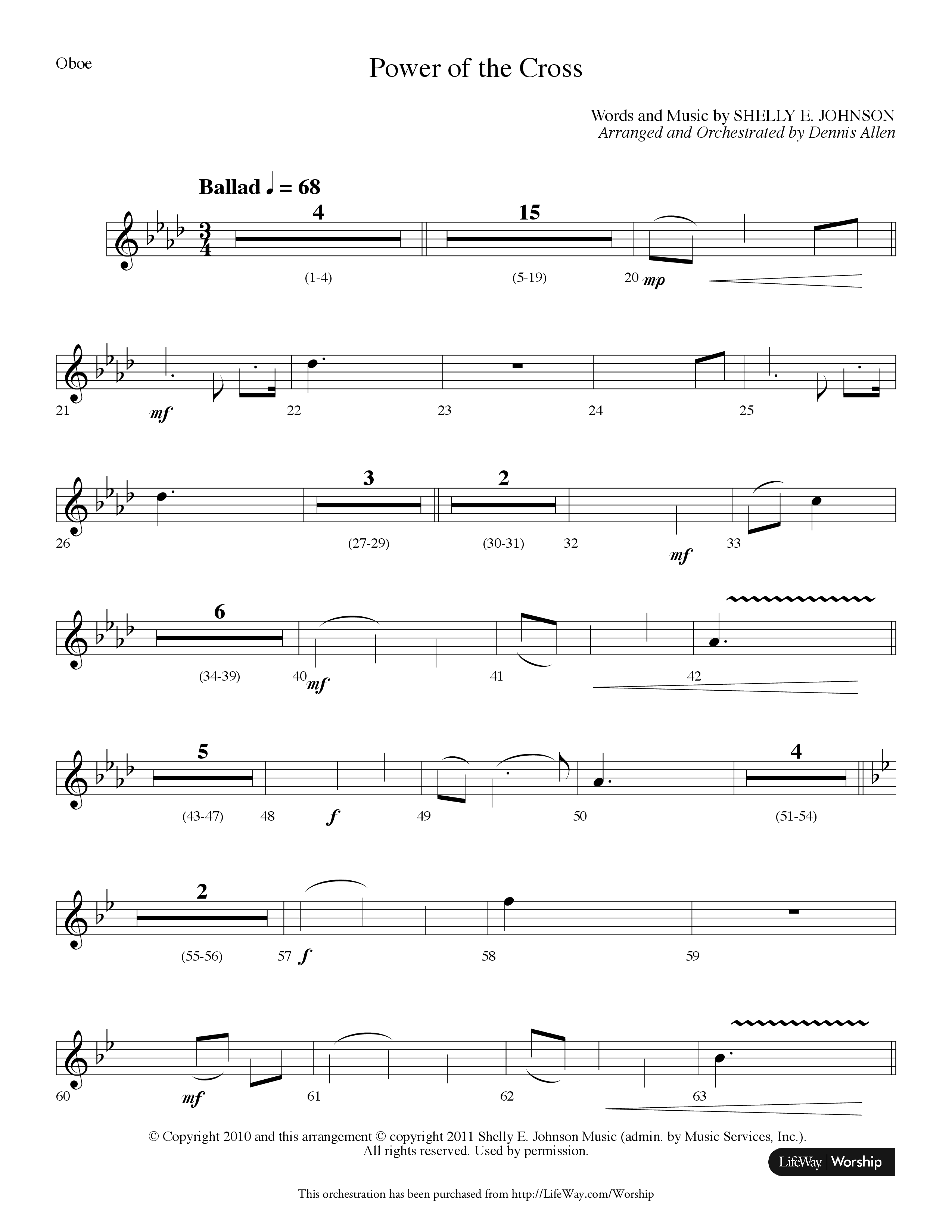 Power Of The Cross (Choral Anthem SATB) Oboe (Lifeway Choral / Arr. Dennis Allen)