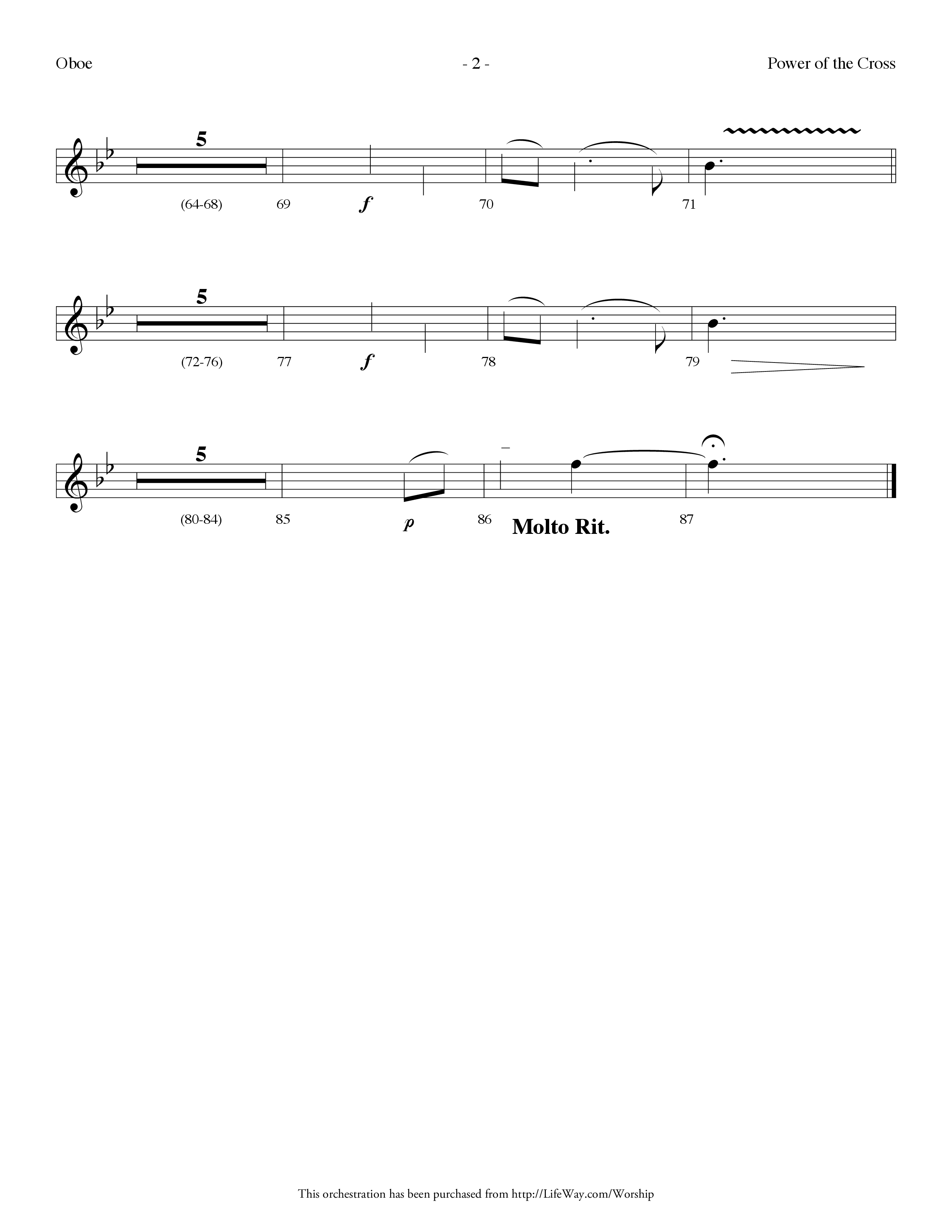 Power Of The Cross (Choral Anthem SATB) Oboe (Lifeway Choral / Arr. Dennis Allen)