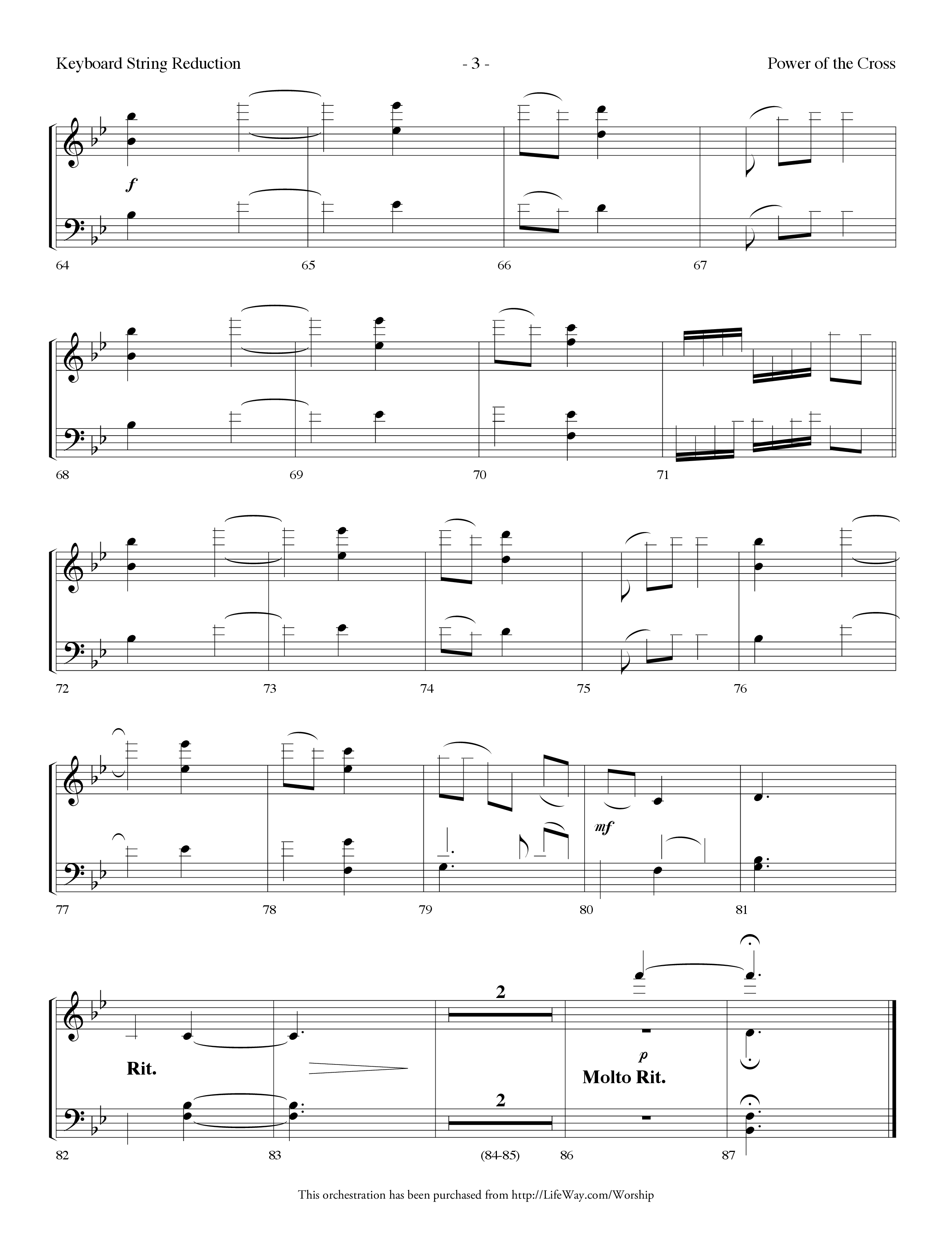 Power Of The Cross (Choral Anthem SATB) String Reduction (Lifeway Choral / Arr. Dennis Allen)
