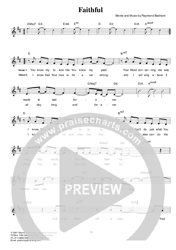 Faithful Lead & Piano (Hillsong Worship)