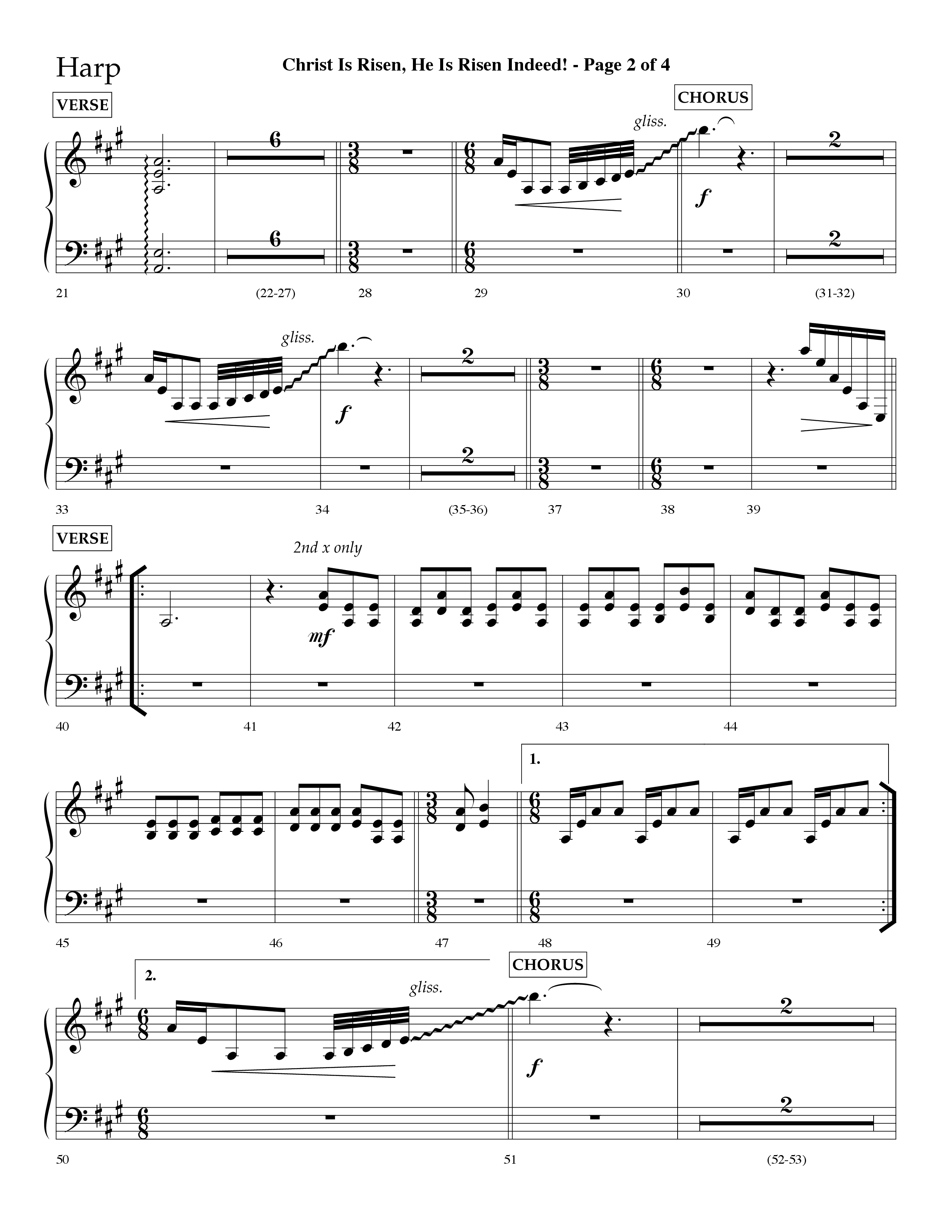 Christ Is Risen He Is Risen Indeed (Choral Anthem SATB) Harp (Lifeway Choral / Arr. David Hamilton)