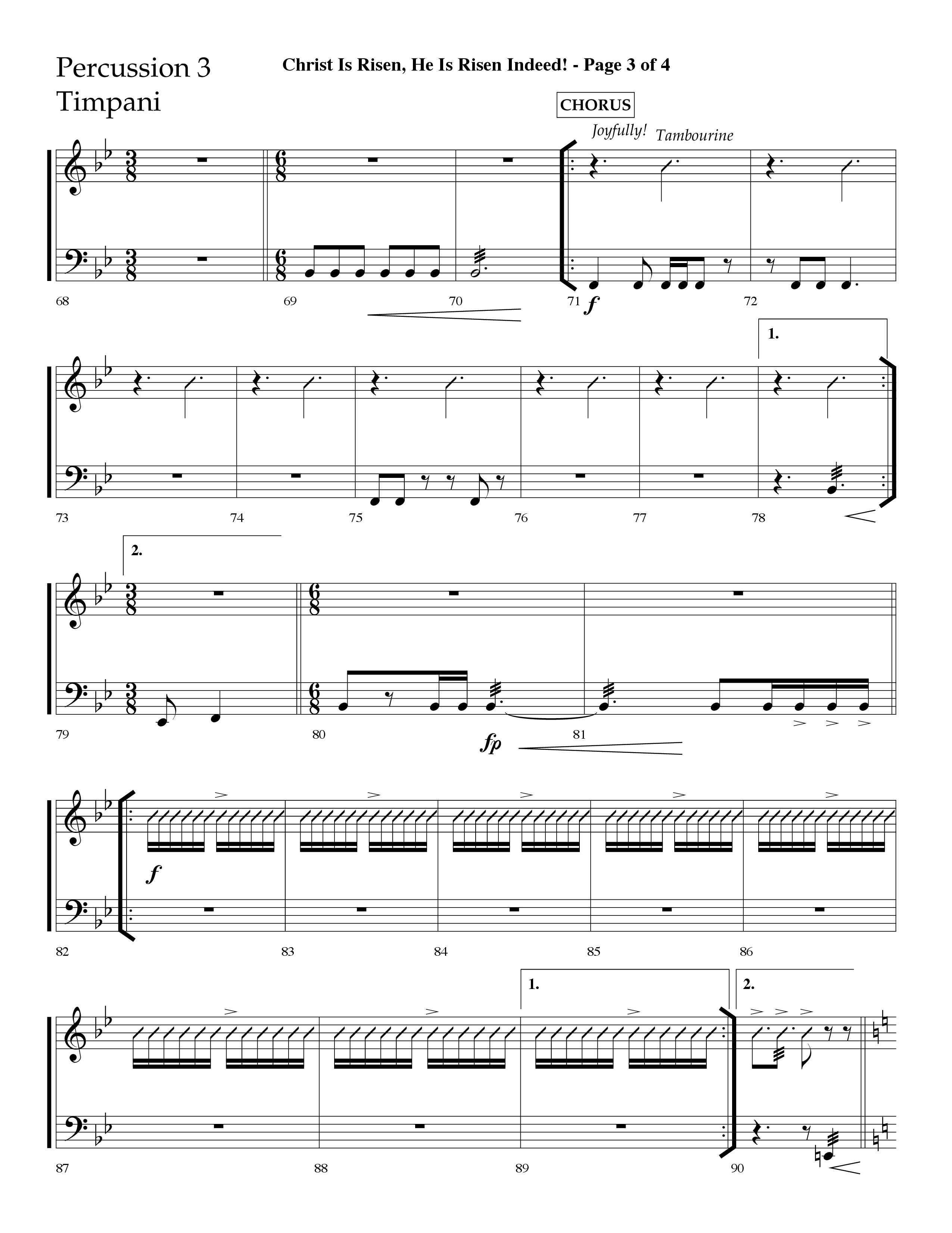 Christ Is Risen He Is Risen Indeed (Choral Anthem SATB) Timpani (Lifeway Choral / Arr. David Hamilton)