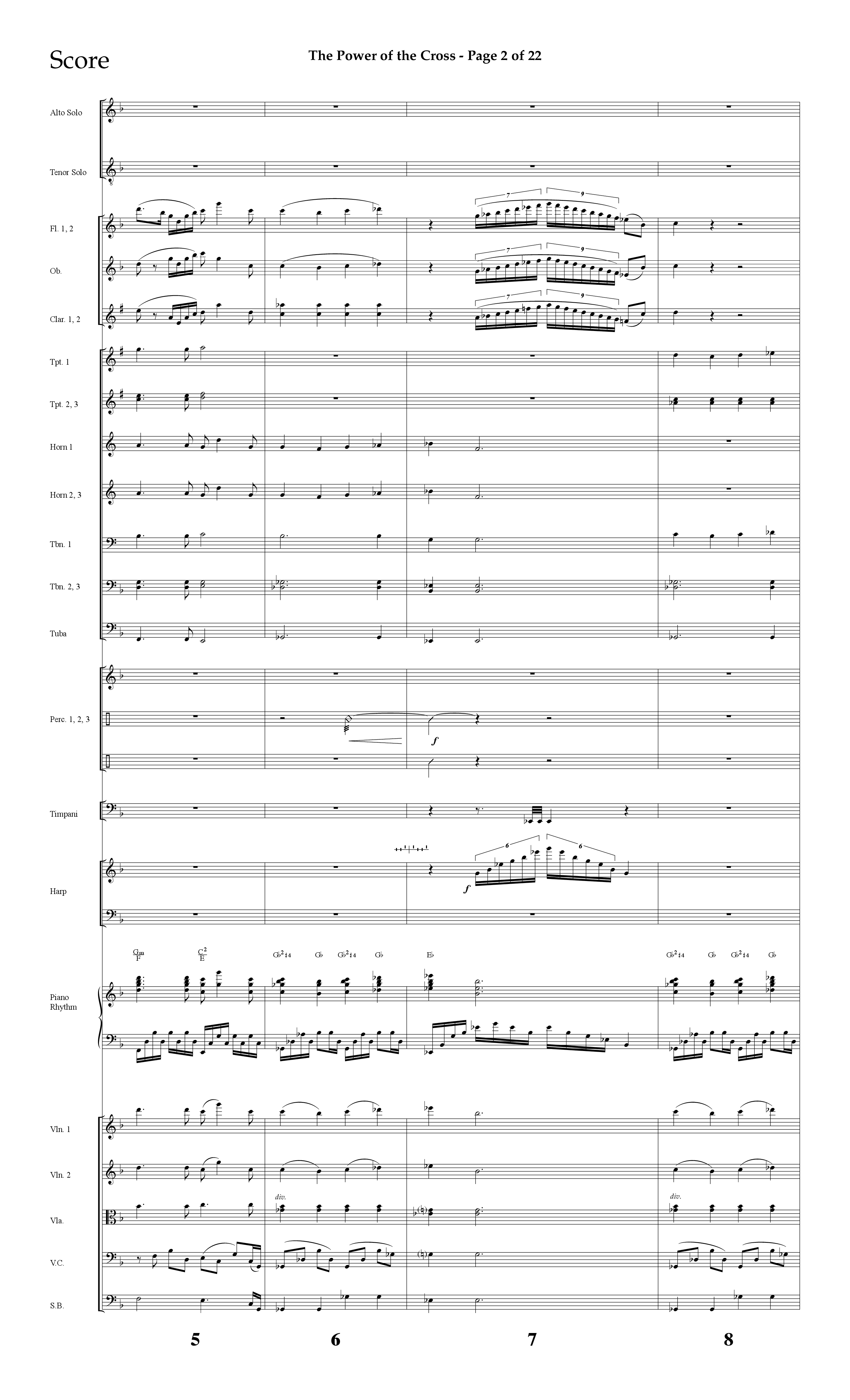 The Power Of The Cross (Choral Anthem SATB) Orchestration (Lifeway Choral / Arr. David Hamilton)